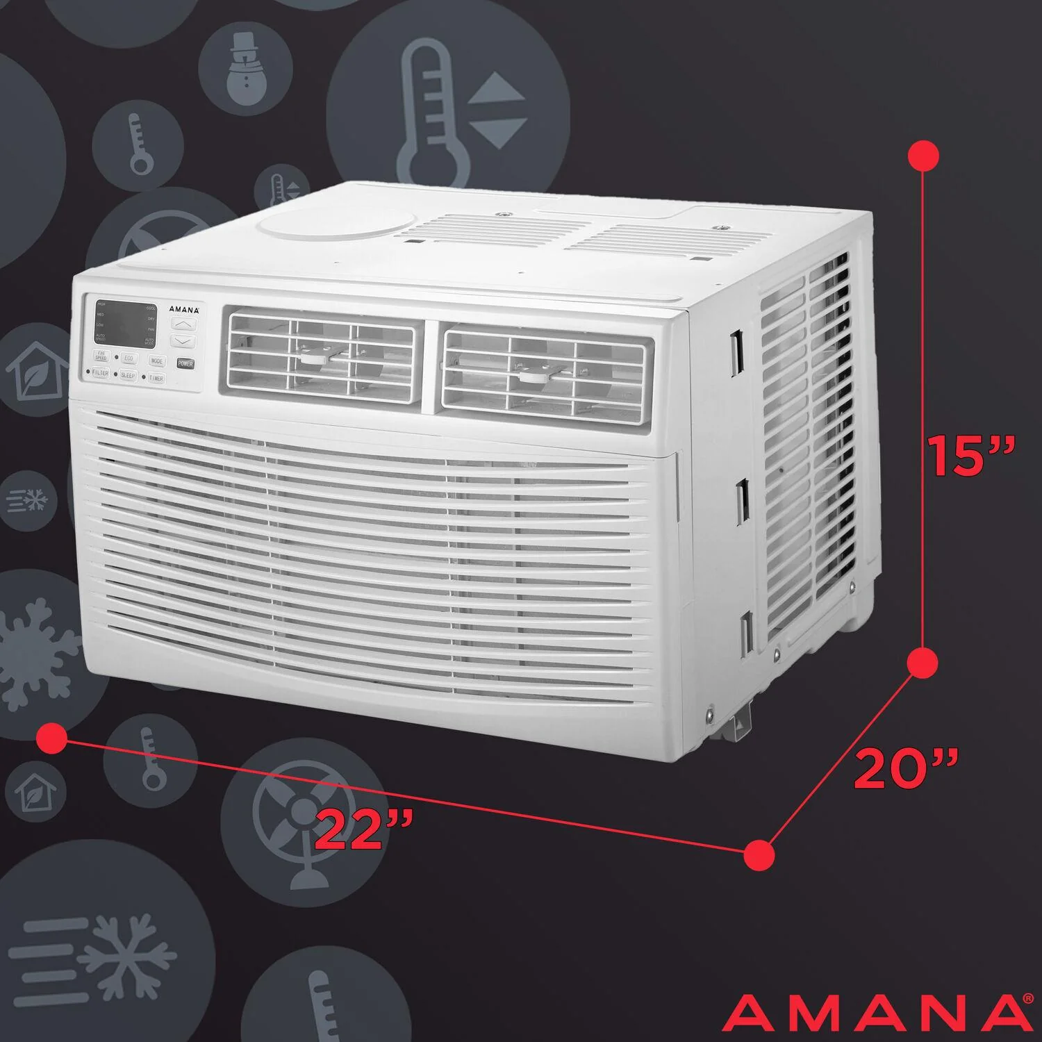 12,000 BTU 115V Window-Mounted Air Conditioner with Remote Control - Image 5
