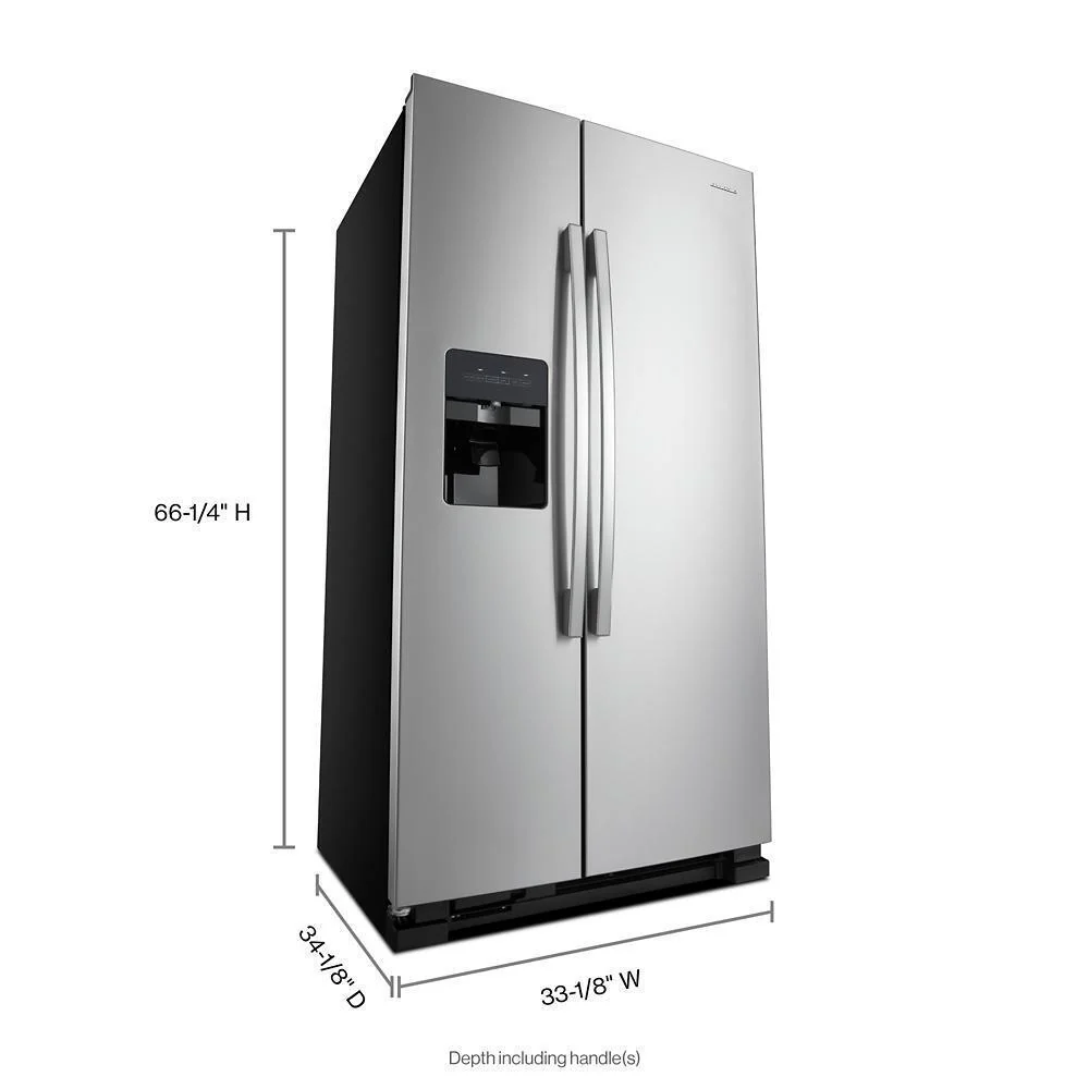 Amana ASI2175GRS 33-inch Side-by-Side Refrigerator with Dual Pad External Ice and Water Dispenser - Image 4