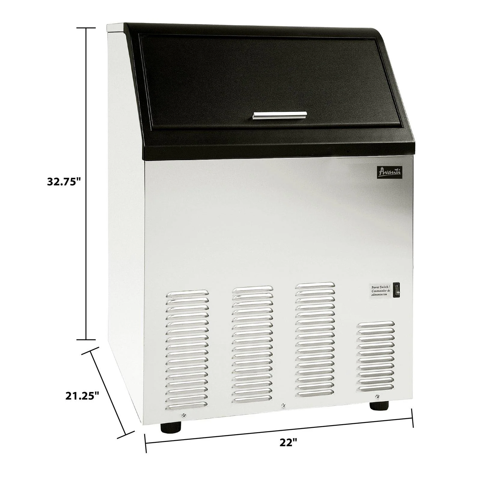 CIM102U3S Avanti Commercial Ice Maker - Stainless Steel / 102 lbs - Image 7