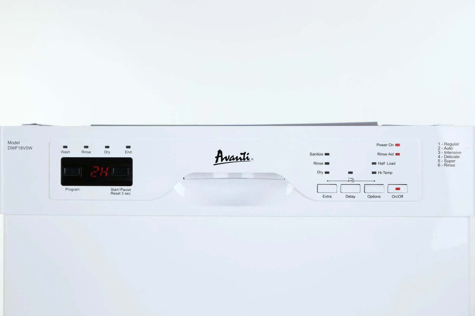 DWF18V3S Avanti 18" Built In Dishwasher - Stainless Steel - Image 7
