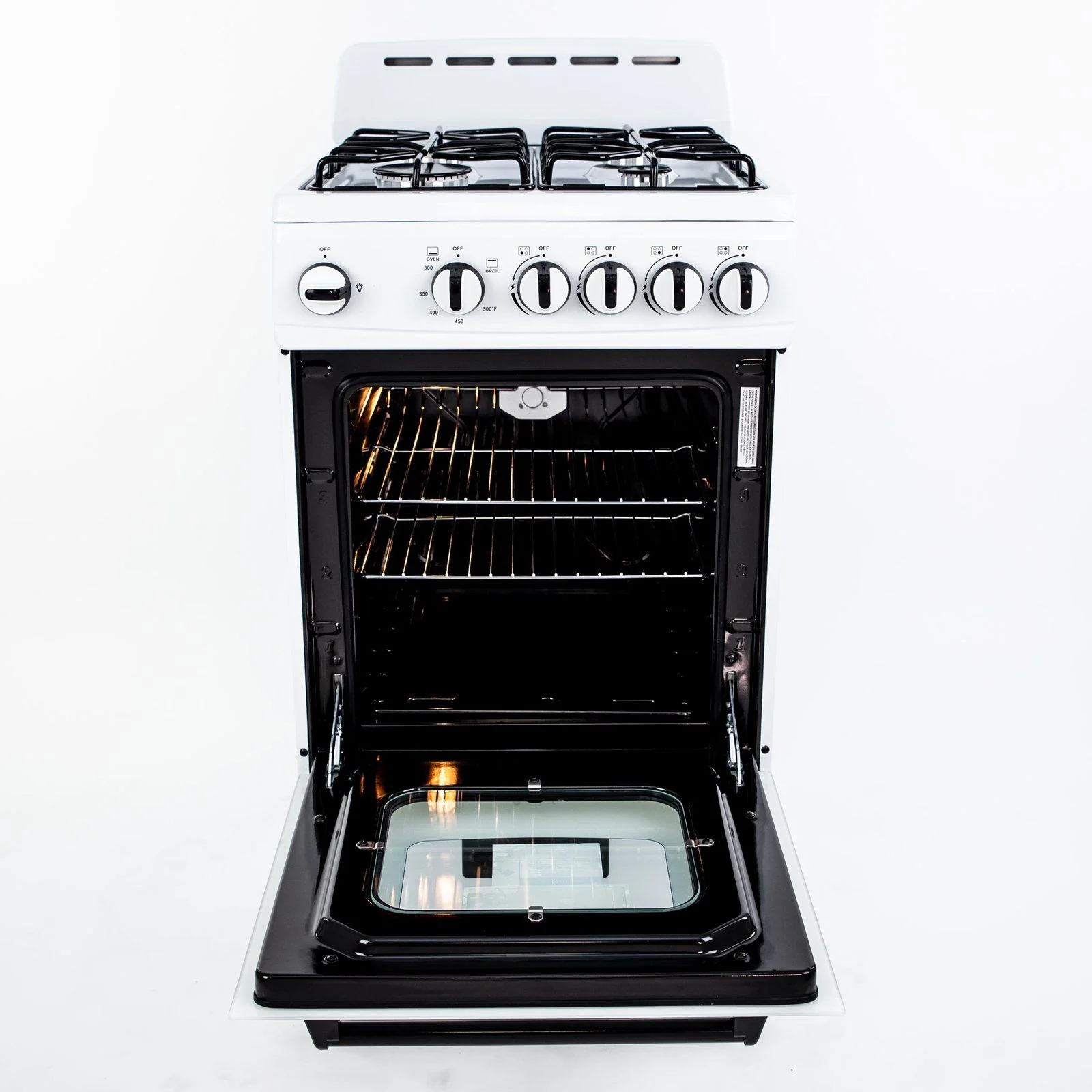 GR2011CW Avanti 20" Compact Gas Range Oven - White - Image 4