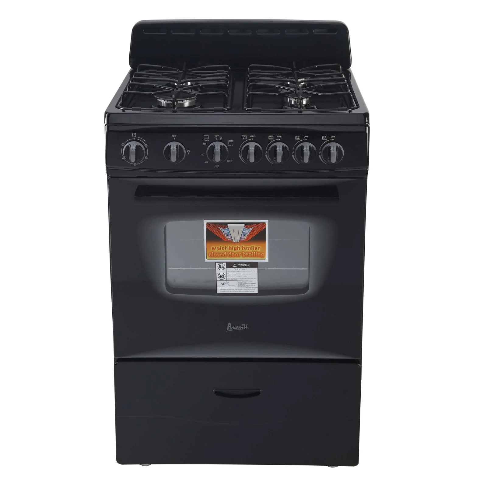 GR2416CSS Avanti 24" Compact Gas Range Oven - Stainless Steel - Image 3
