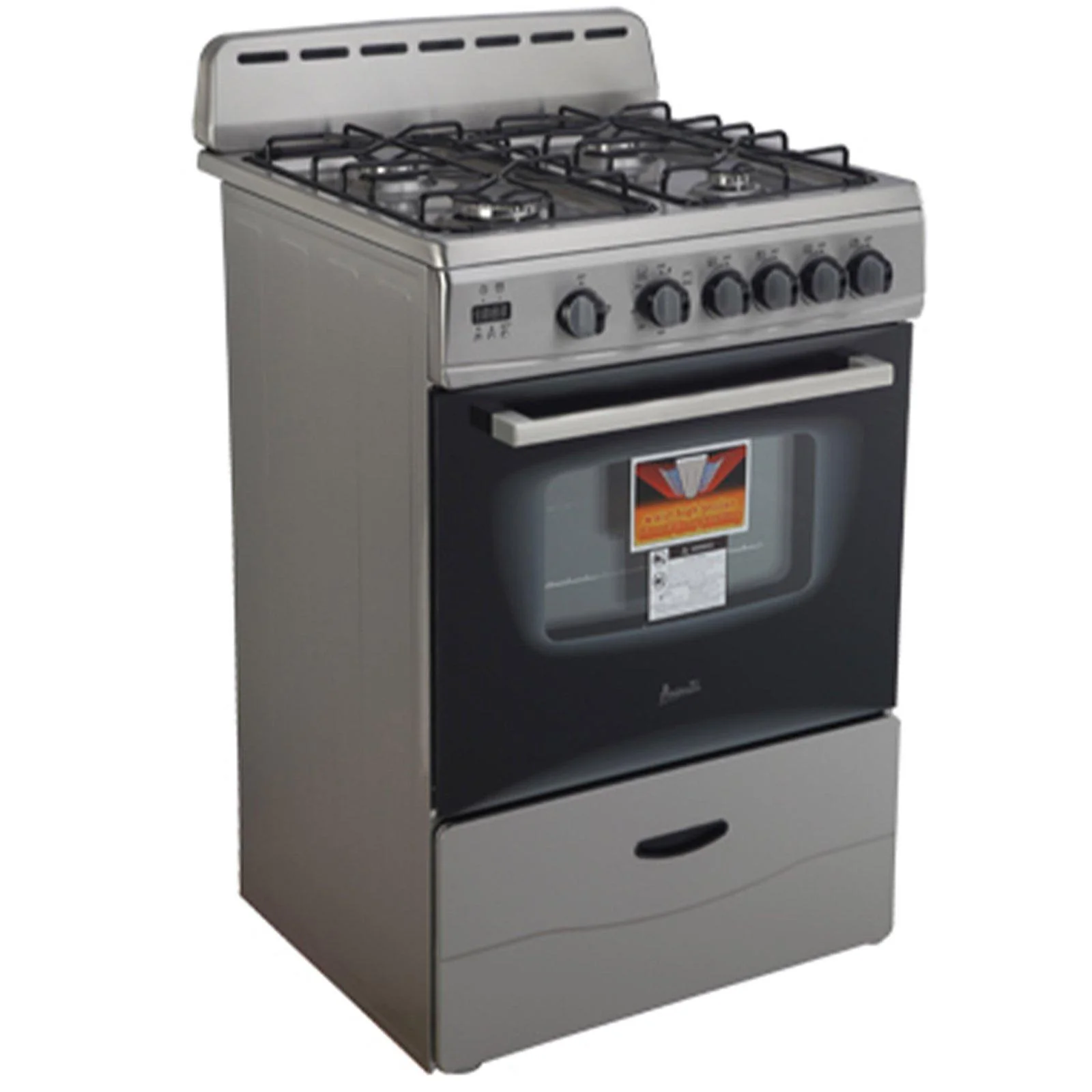 GR2416CSS Avanti 24" Compact Gas Range Oven - Stainless Steel - Image 4