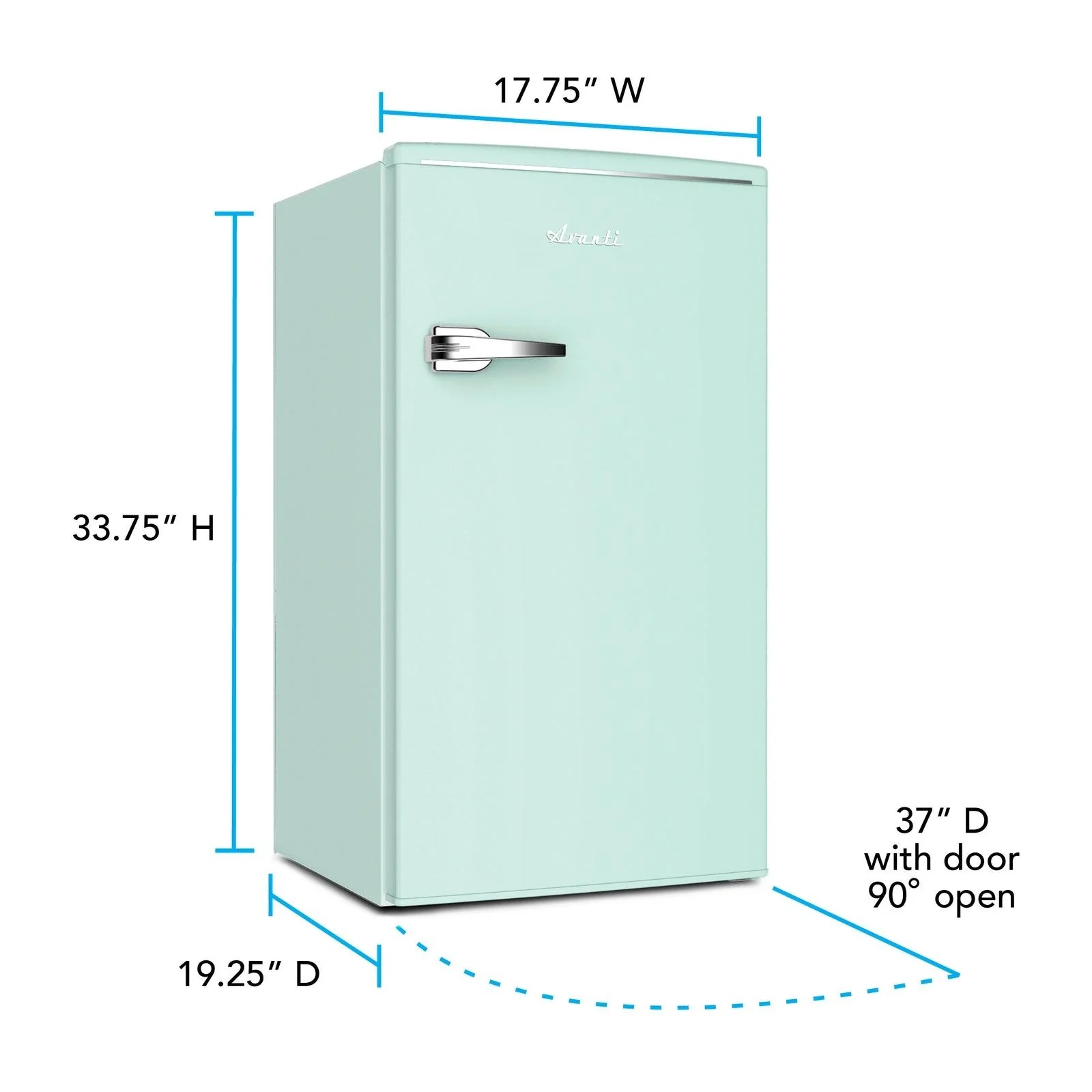 RMRS31X1BIS Avanti 3.0 Cu. Ft. Retro Compact Refrigerator - Black - Image 12