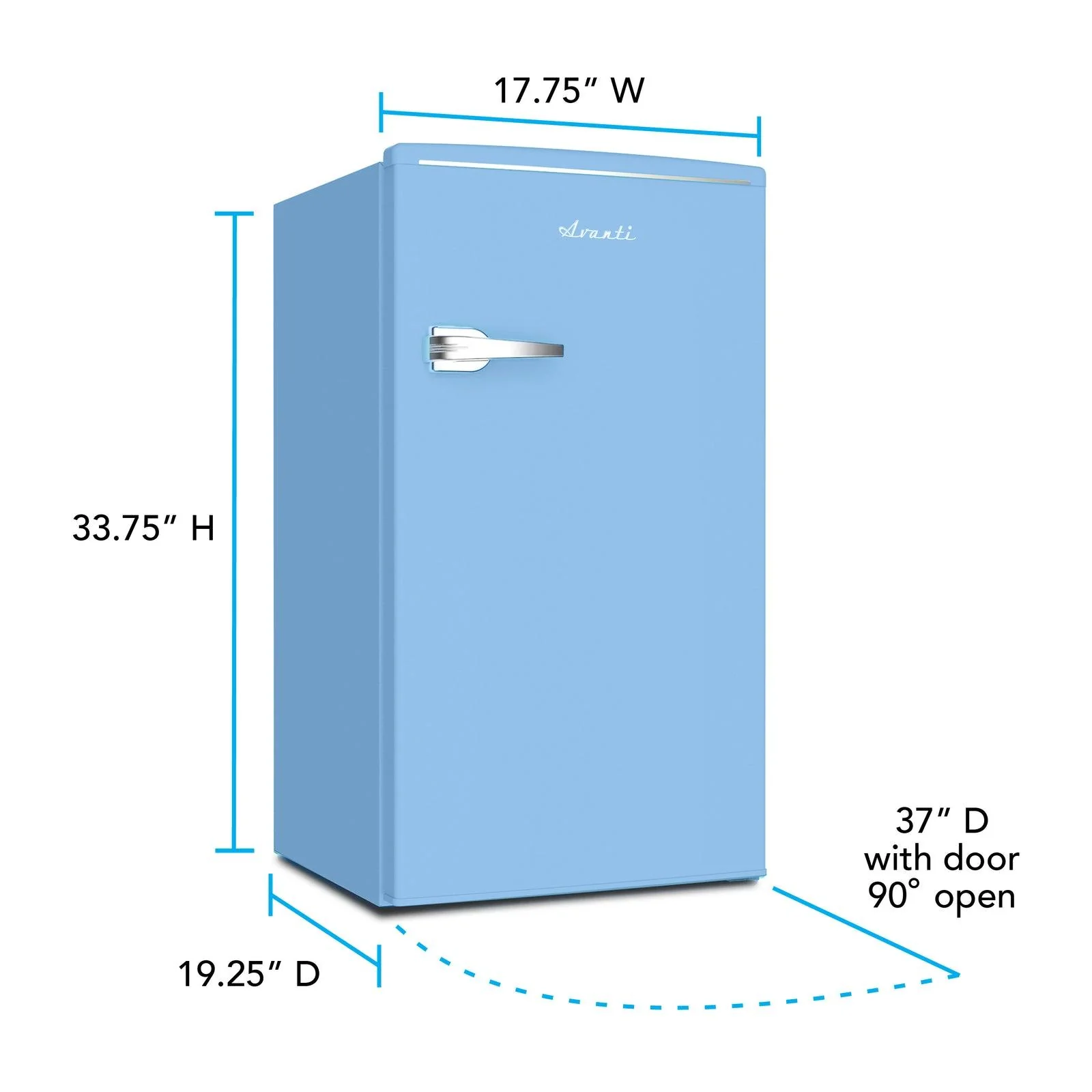 RMRS31X1BIS Avanti 3.0 Cu. Ft. Retro Compact Refrigerator - Black - Image 37