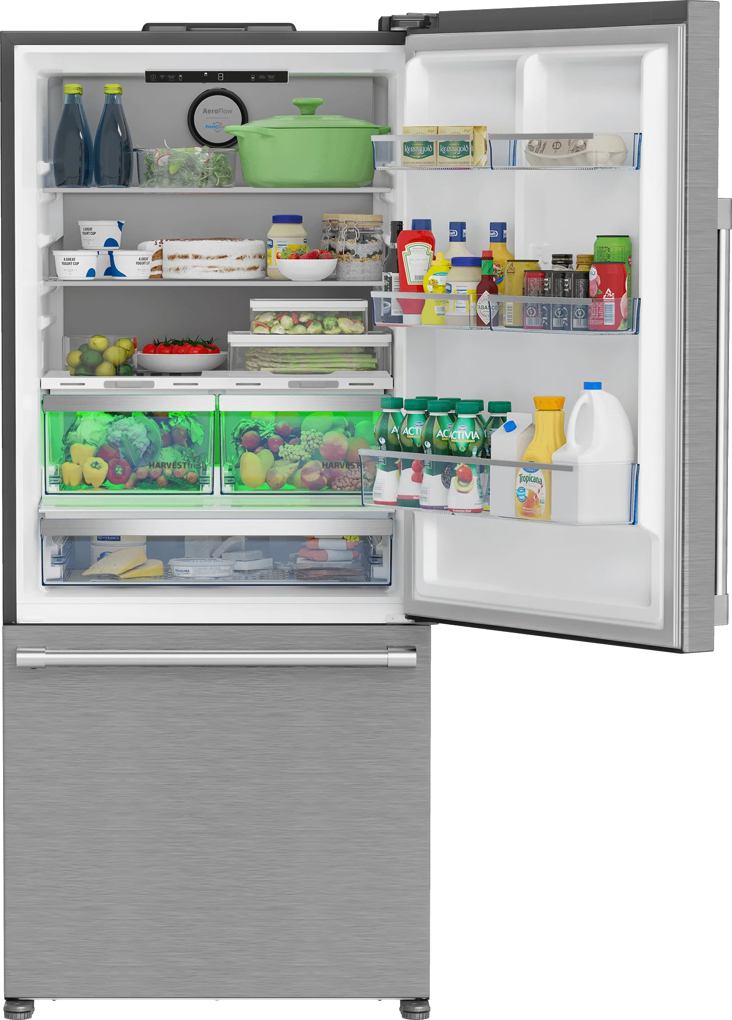 Beko BFBD30216SSIM 30" Bottom Freezer Refrigerator with Harvestfresh - Image 3