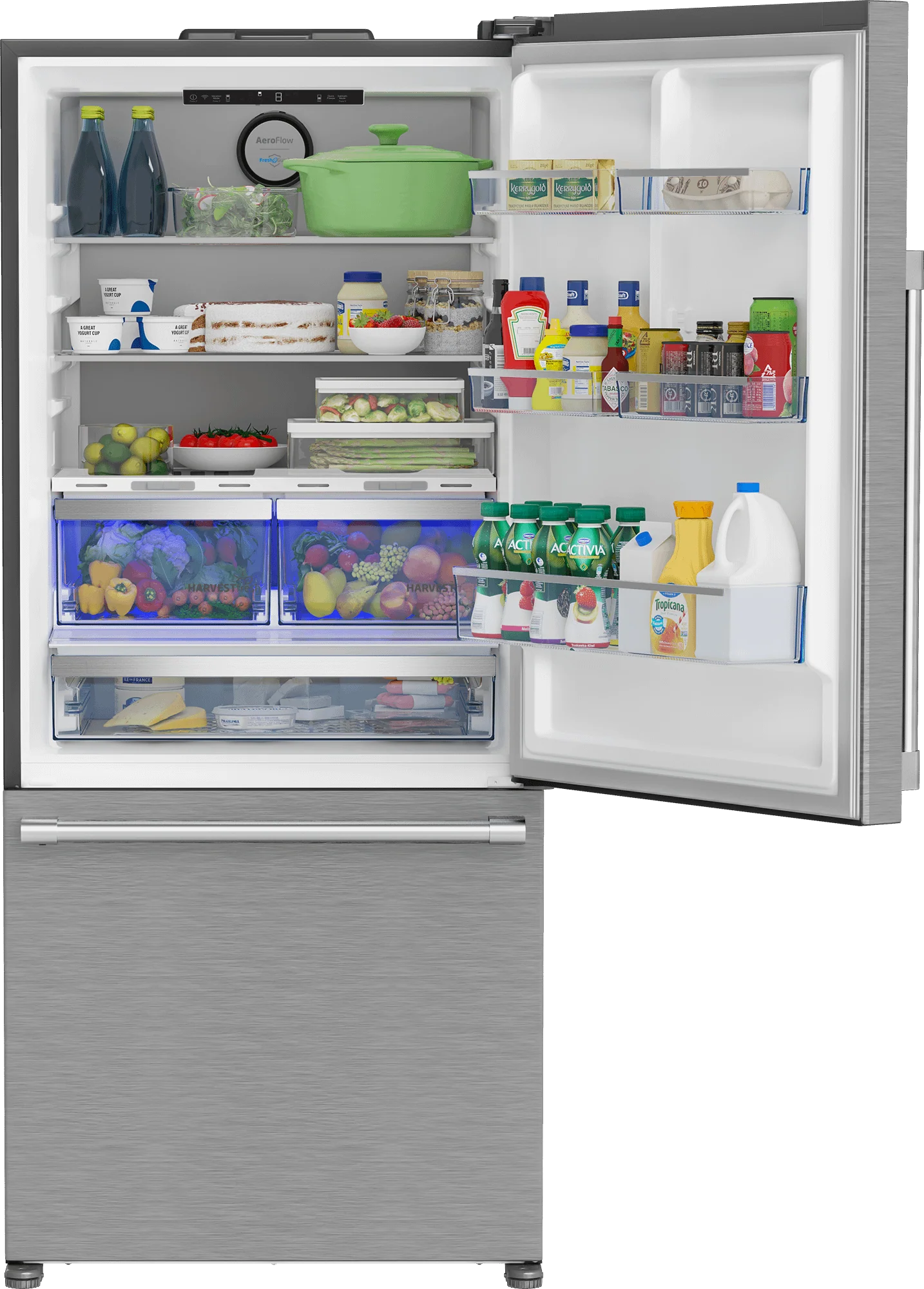 Beko BFBD30216SSIM 30" Bottom Freezer Refrigerator with Harvestfresh - Image 5