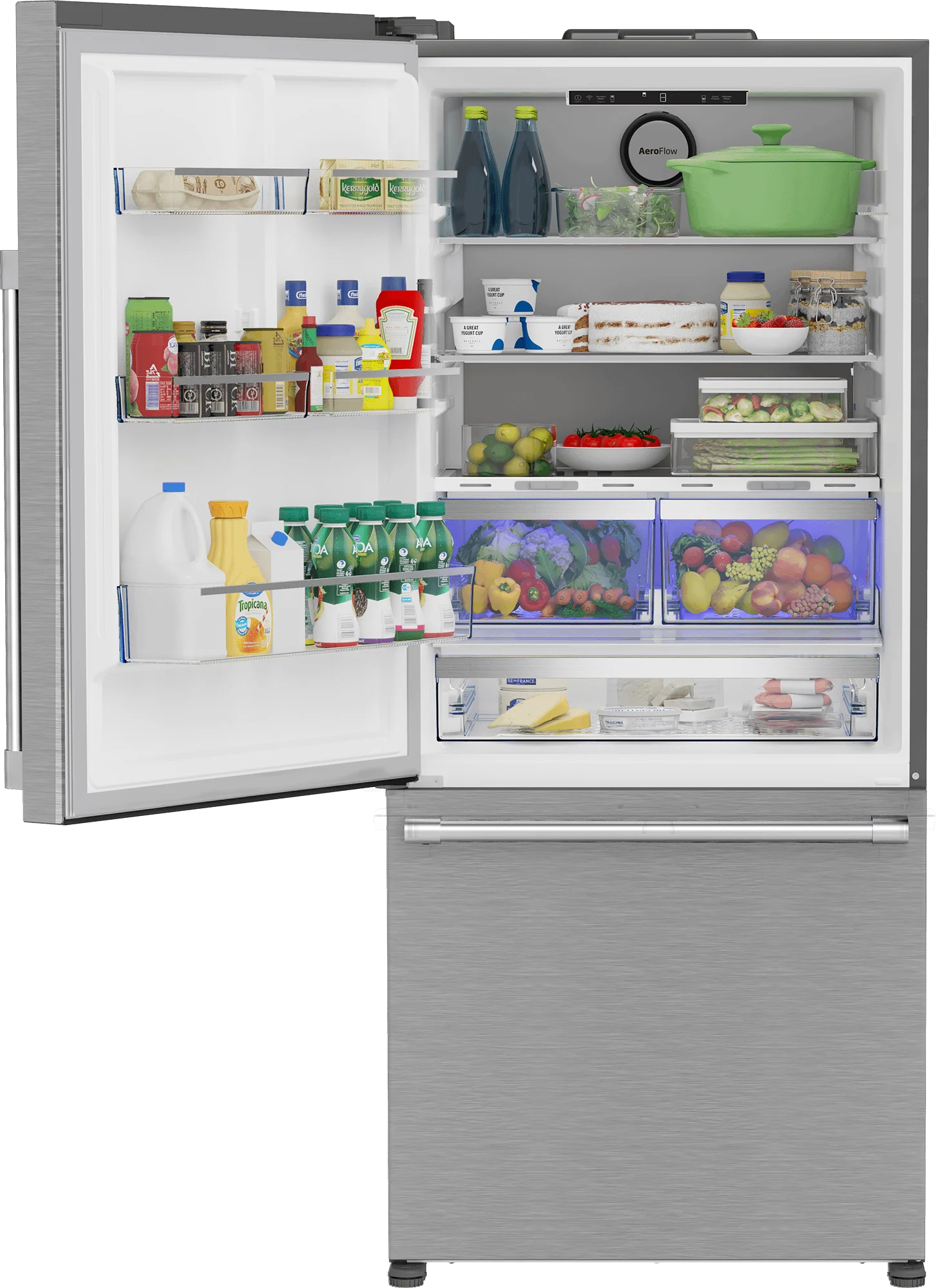 Beko BFBD30216SSL 30" Bottom Freezer Refrigerator with HarvestFresh - Image 5