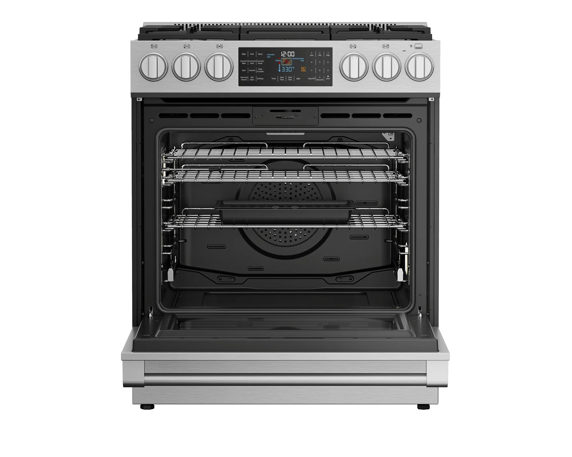 Beko SLDF30542SS 30" Stainless Steel Slide-In Dual Fuel Range - Image 5