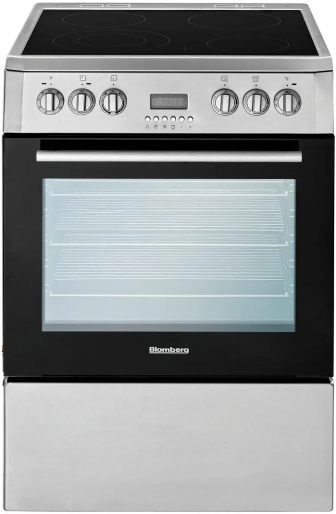 Blomberg Appliances BERU24102SS 24in Electric, convection w/fan and circular element, smooth top 4 zone, stainless
