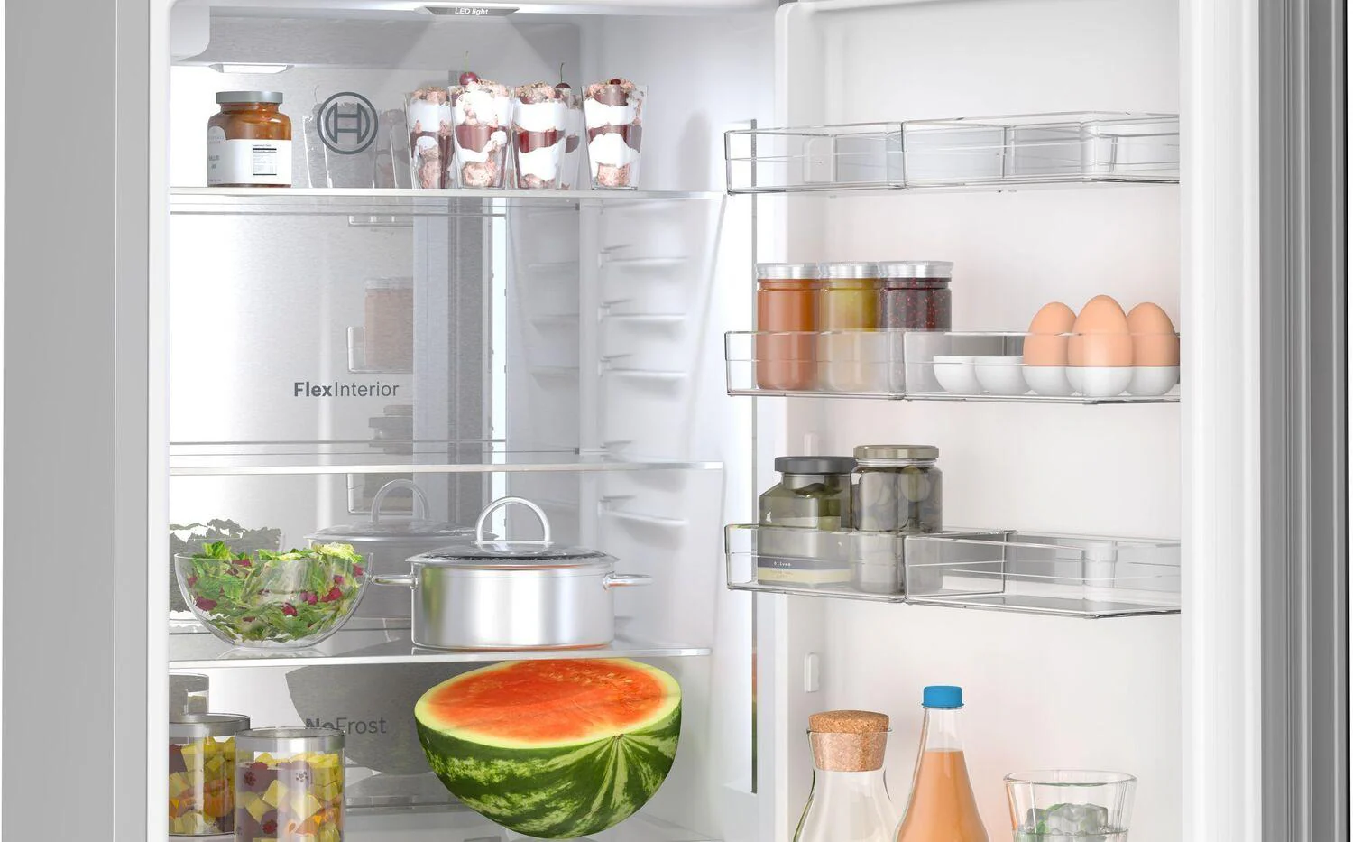 Bosch B24CB80ESB 800 Series, free-standing fridge-freezer with freezer at bottom, glass door, 24'', Black, Total No Frost - Image 5