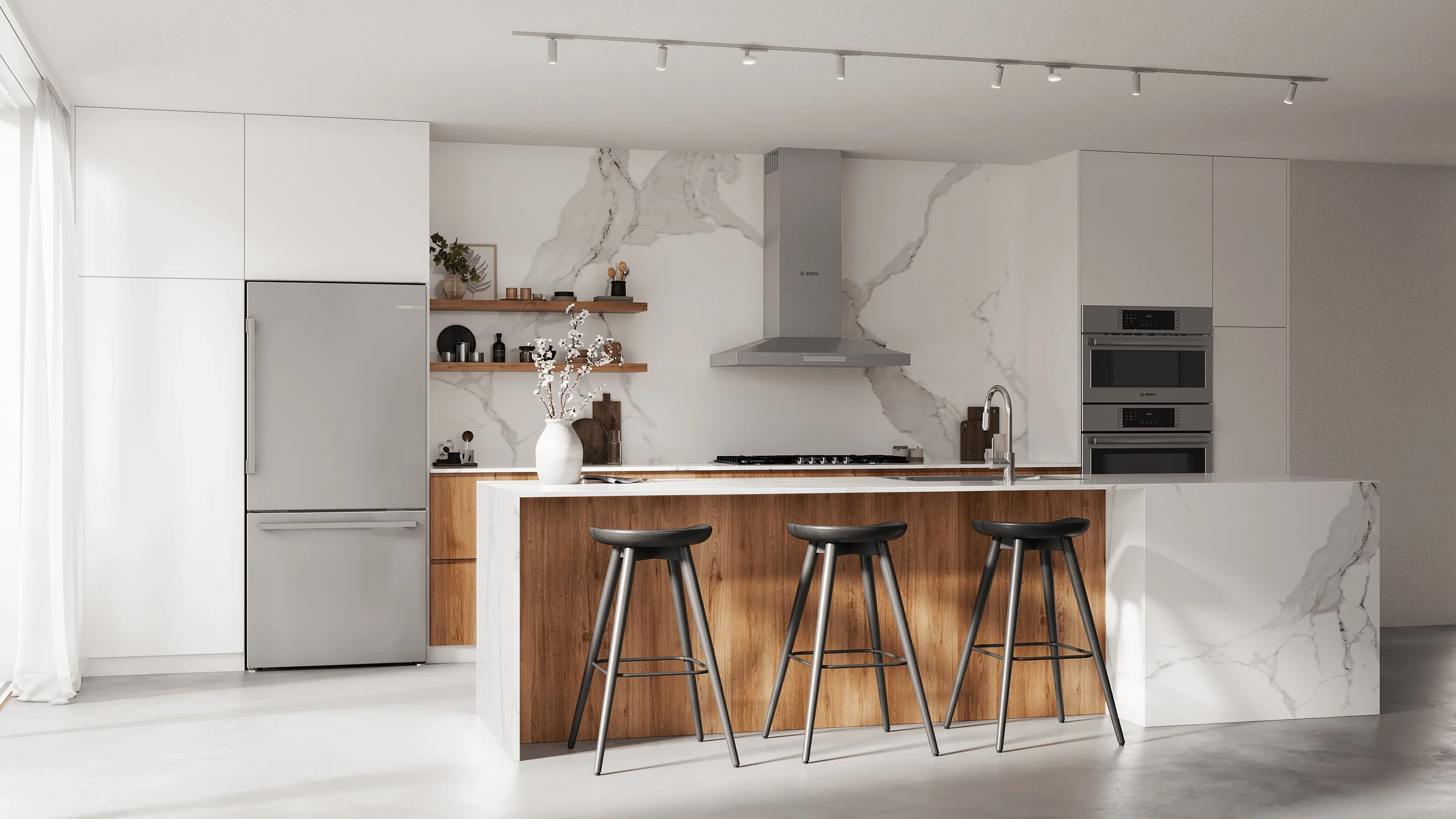 Bosch B33CM10SNS 100 Series, free-standing fridge-freezer with freezer at bottom, Brushed steel (with anti-fingerprint), Total No Frost - Image 11