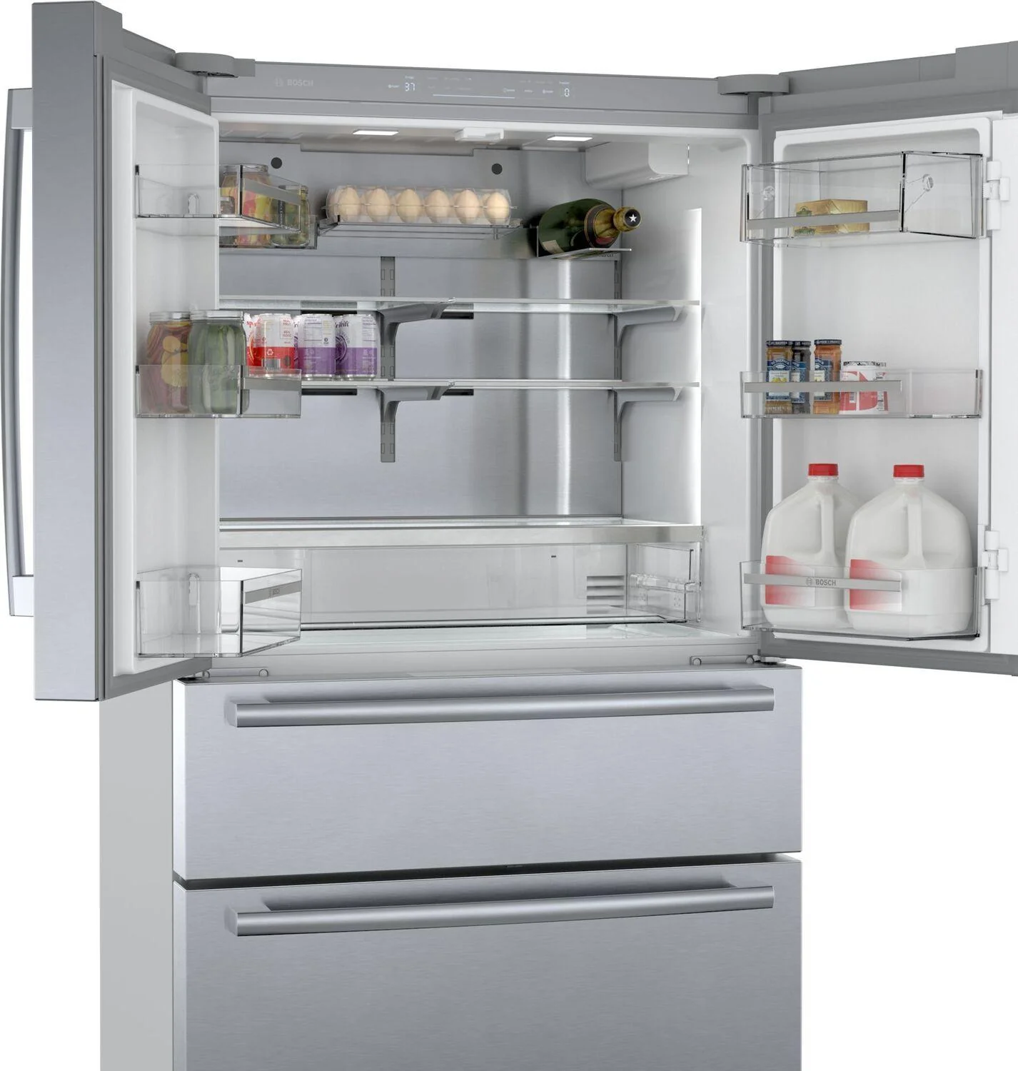 Bosch B36CL80SNS 800 Series, French Door Bottom freezer, multi door, 36'', Brushed steel (with anti-fingerprint) - Image 4