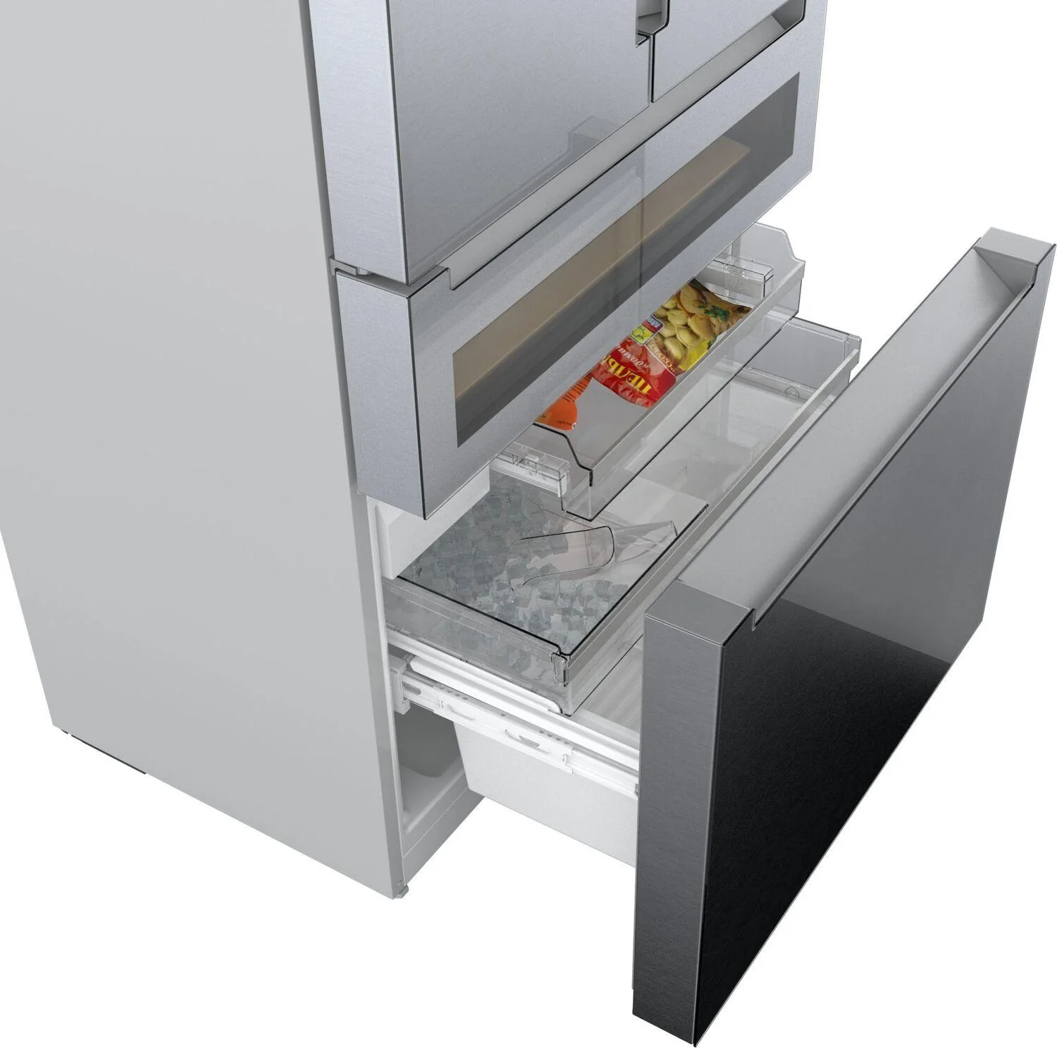 Bosch B36CL81ENG 800 Series, French Door Bottom Mount Refrigerator, Glass door, 36'', Stainless steel - Image 10