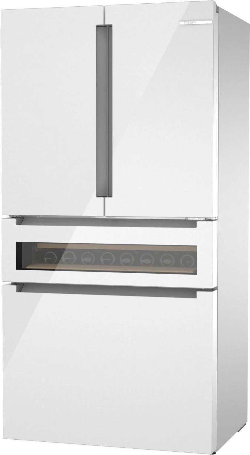 Bosch B36CL81ENW 800 Series, French Door Bottom Mount Refrigerator, Glass door, 36'', White, Total No Frost - Image 3