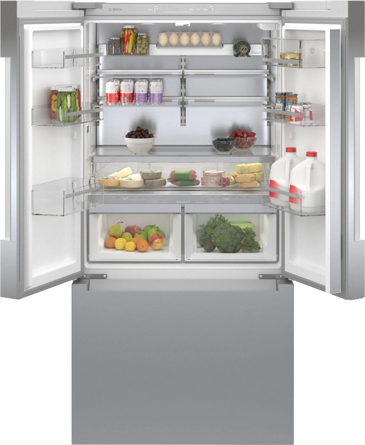 Bosch B36CT81ENS 800 Series, French Door Bottom freezer, multi door, 36'', Brushed steel (with anti-fingerprint), Total No Frost - Image 4