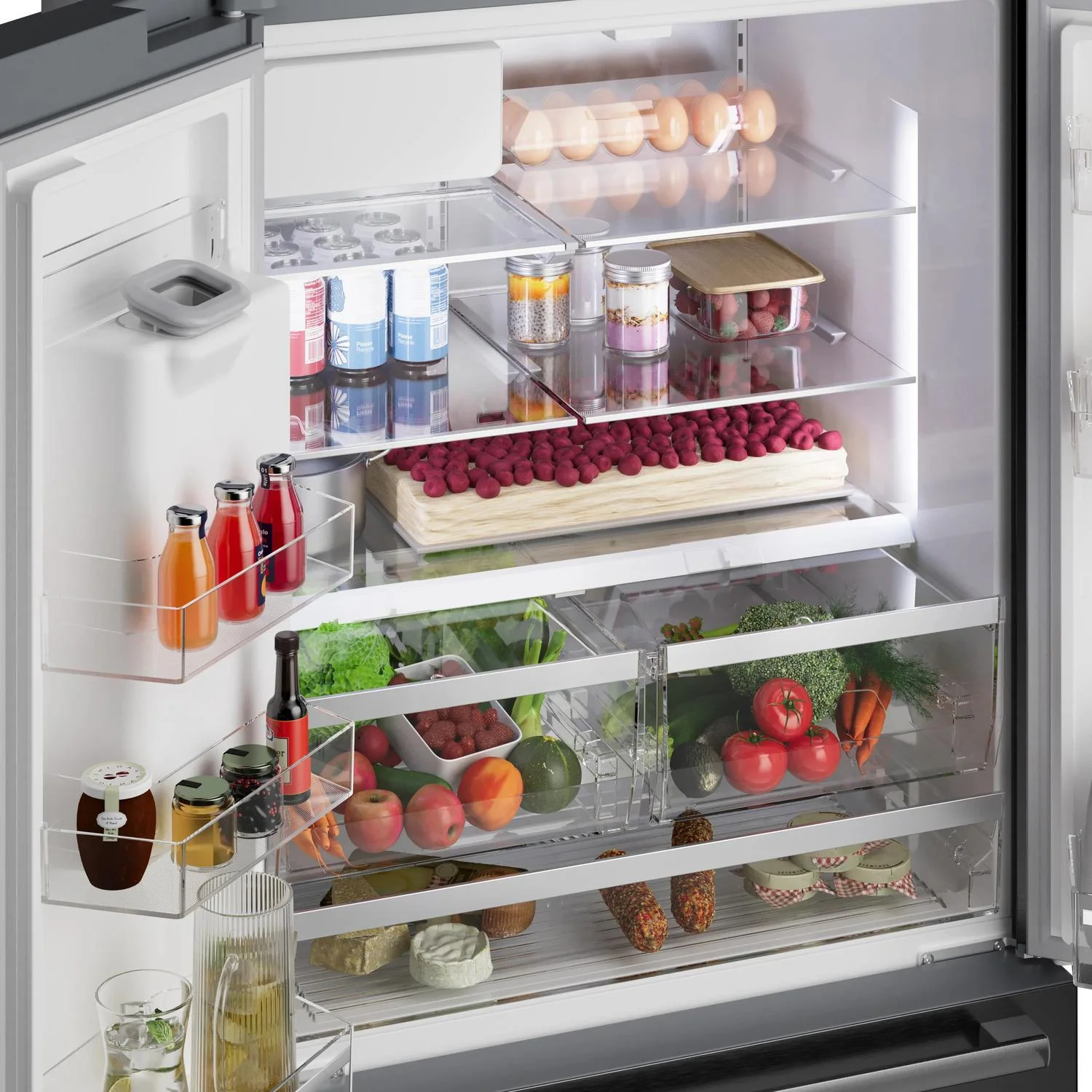 Bosch B36FD52SNB 500 Series, French Door Bottom freezer, multi door, 36'', Black inox-antifingerprint, Total No Frost - Image 7