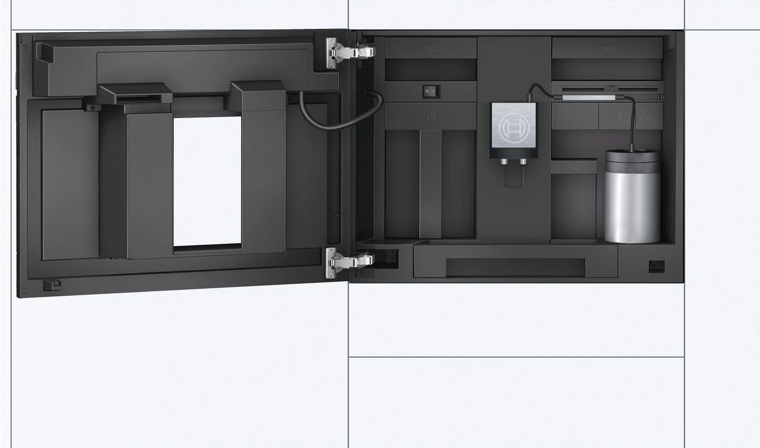 Bosch BCM8450UC 800 Series, Built-In Fully Automatic Coffee Machine, Stainless steel, Removable water tank - Image 6
