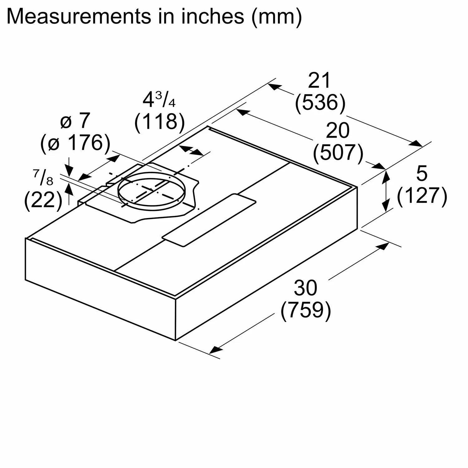 Bosch DUH30253UC 300 Series, built-under cooker hood, 30'', Stainless steel - Image 7
