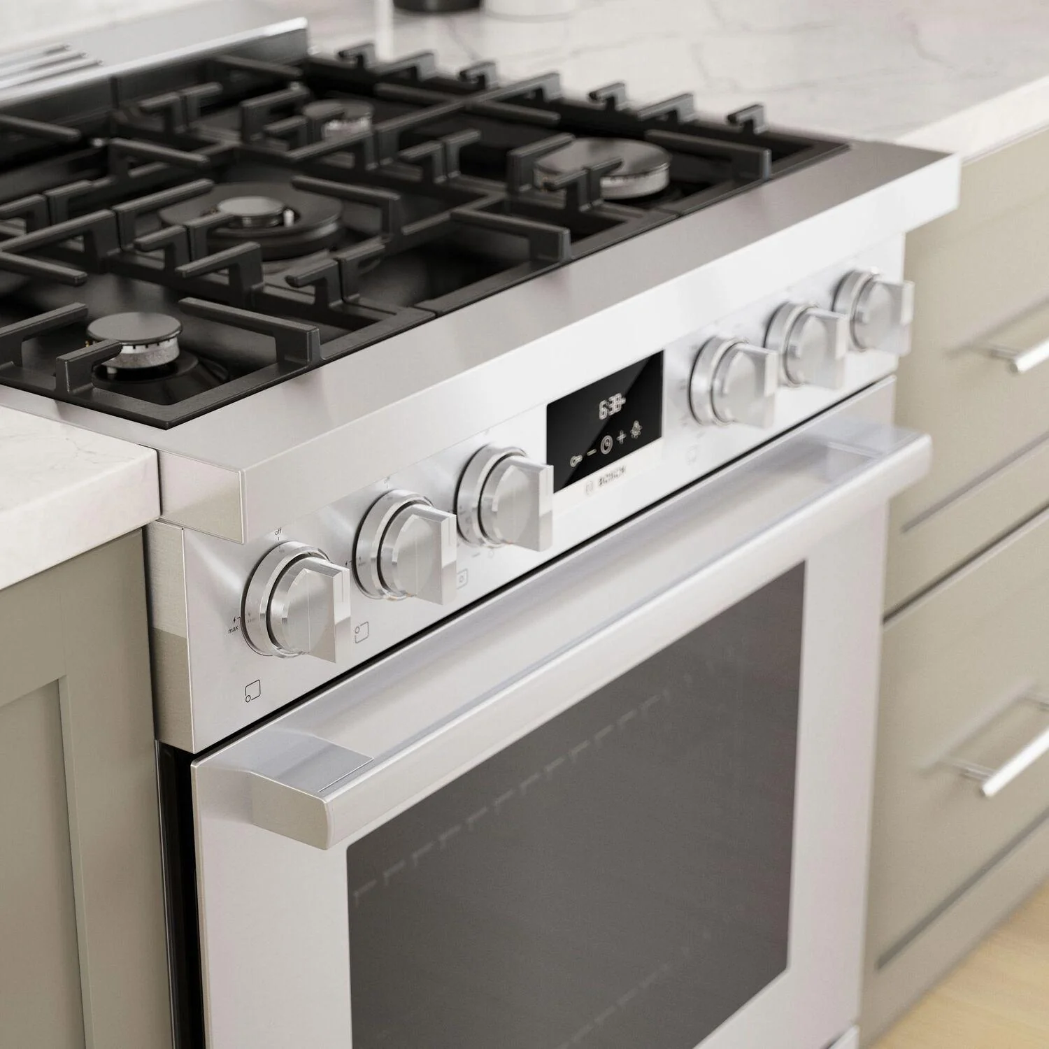 Bosch HDS8055U 800 Series, Dual fuel freestanding range, 30'', Stainless steel - Image 15
