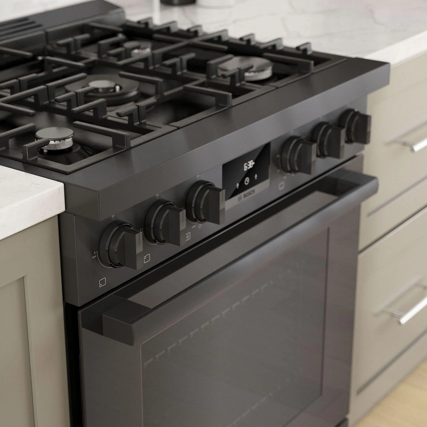 Bosch HGS8045UC 800 Series, Gas freestanding range, 30'', Black stainless steel - Image 18
