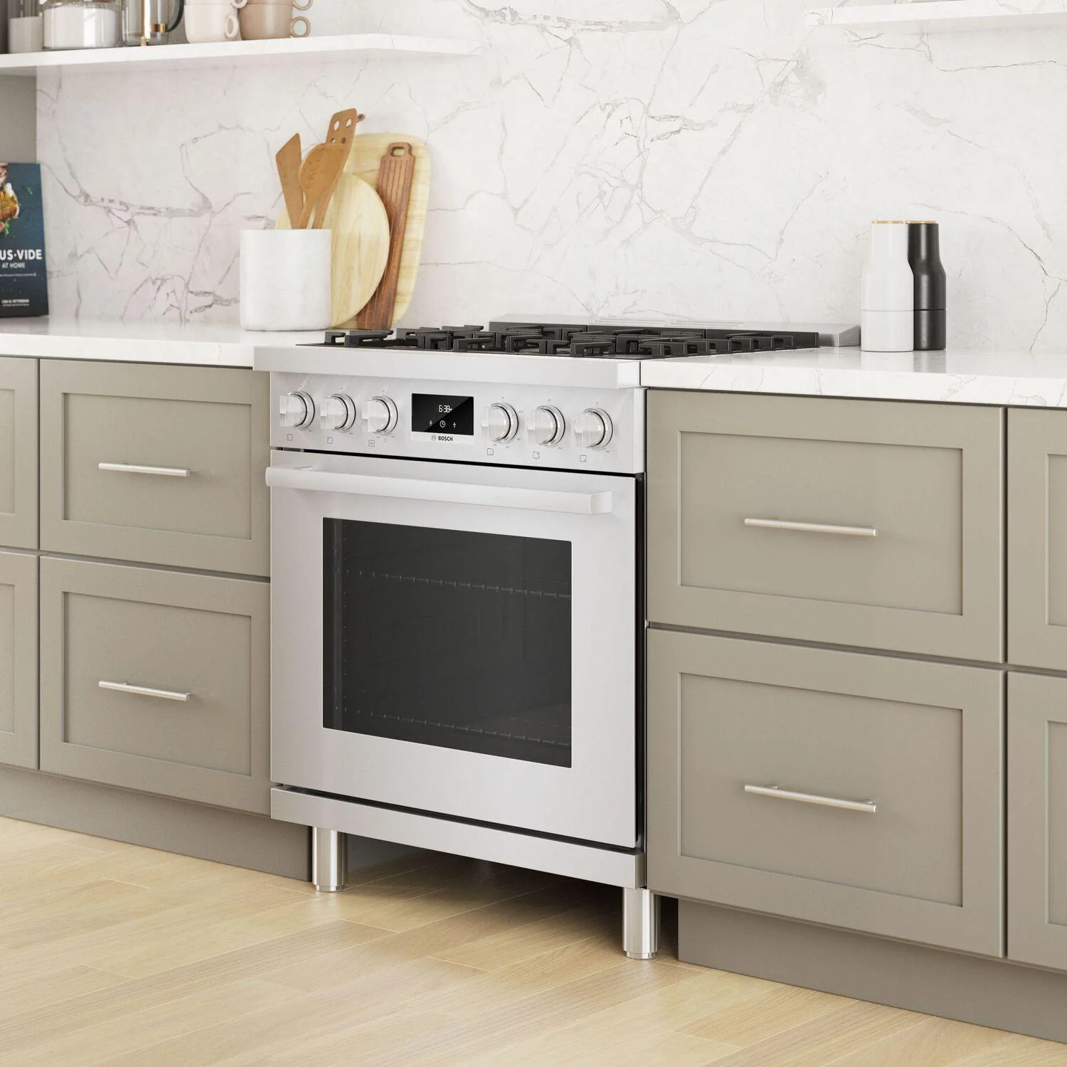 Bosch HGS8055UC 800 Series, Gas freestanding range, 30'', Stainless steel - Image 15