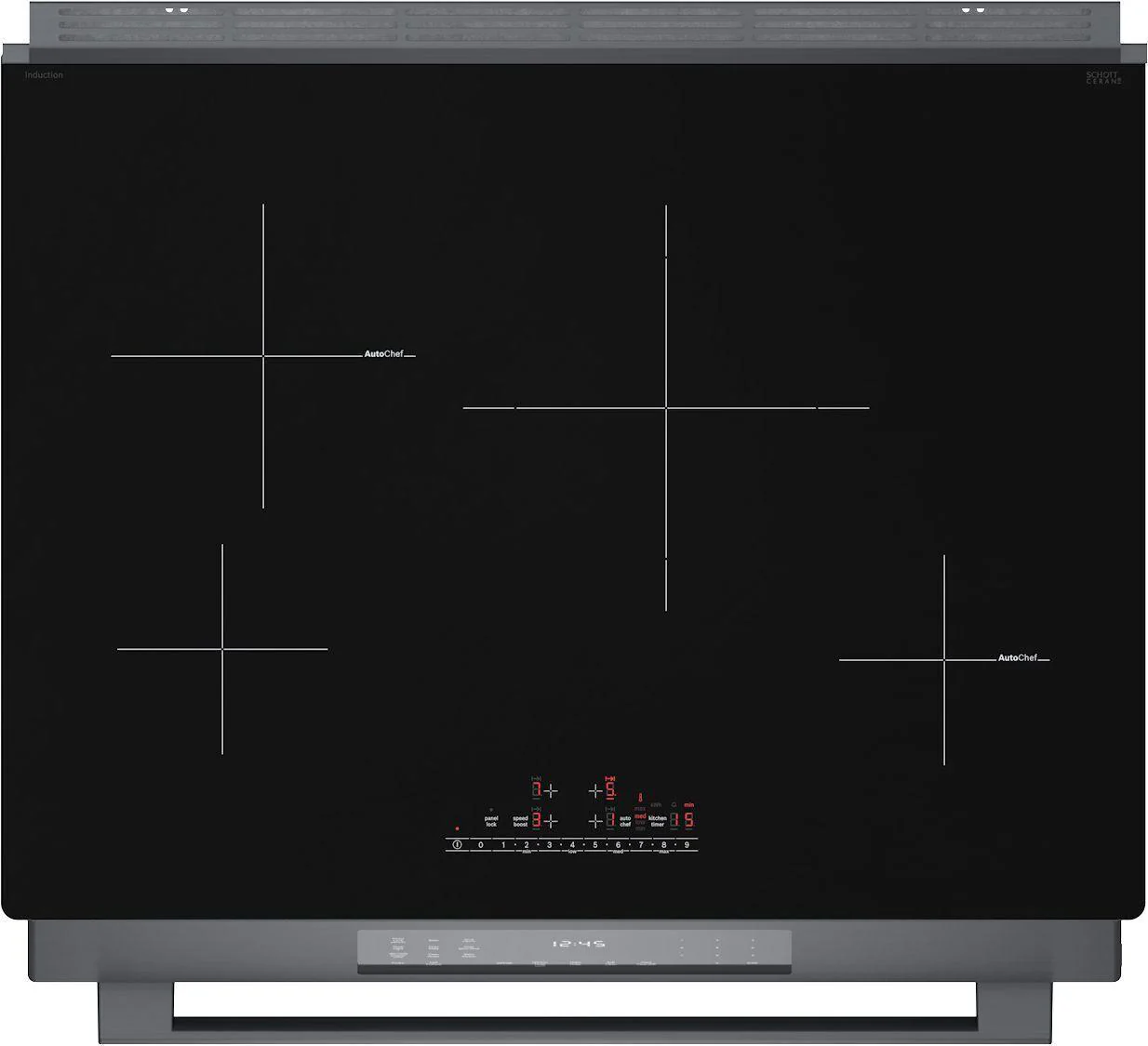 Bosch HII8047U 800 Series, Induction slide-in range, 30'', Black stainless steel - Image 2