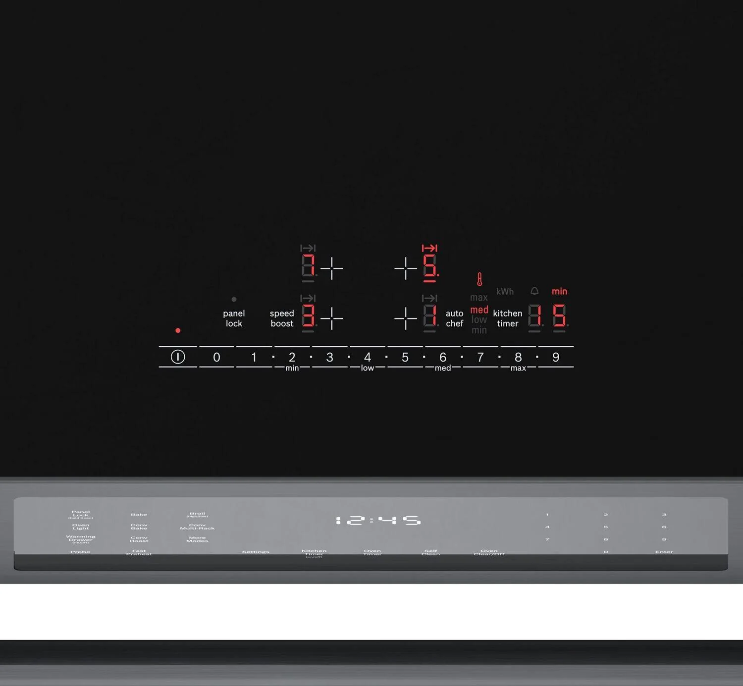 Bosch HII8047U 800 Series, Induction slide-in range, 30'', Black stainless steel - Image 4