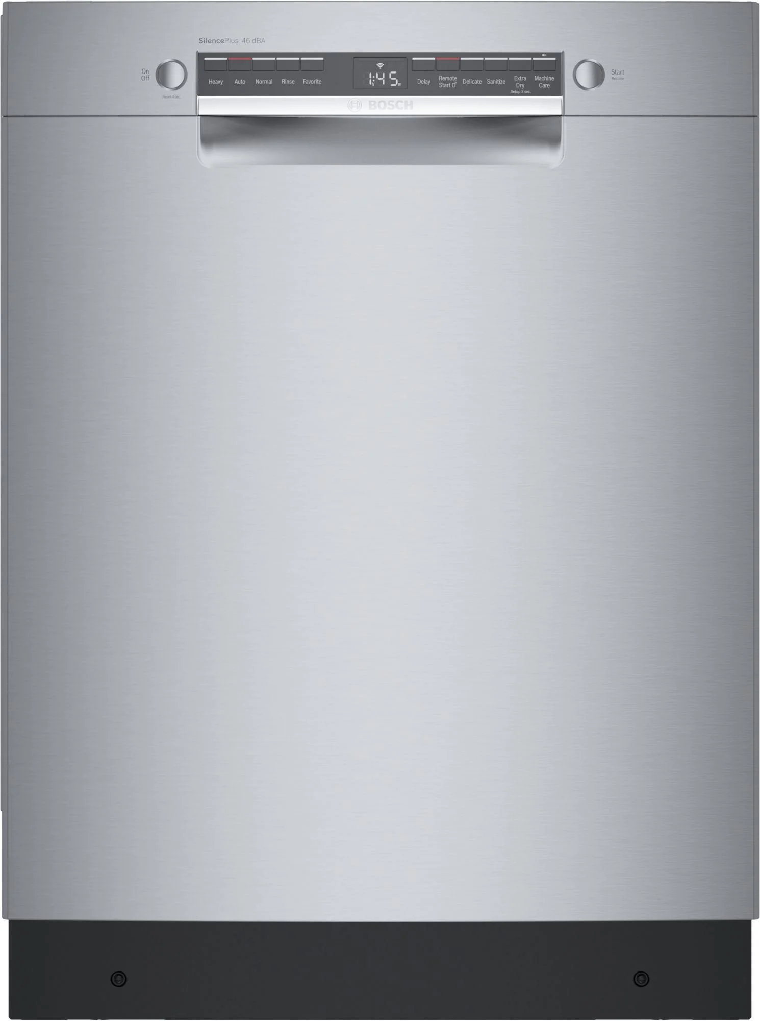 Bosch SGE53C55UC 300 Series 24" ADA built-under dishwasher, Brushed steel anti-fingerprint