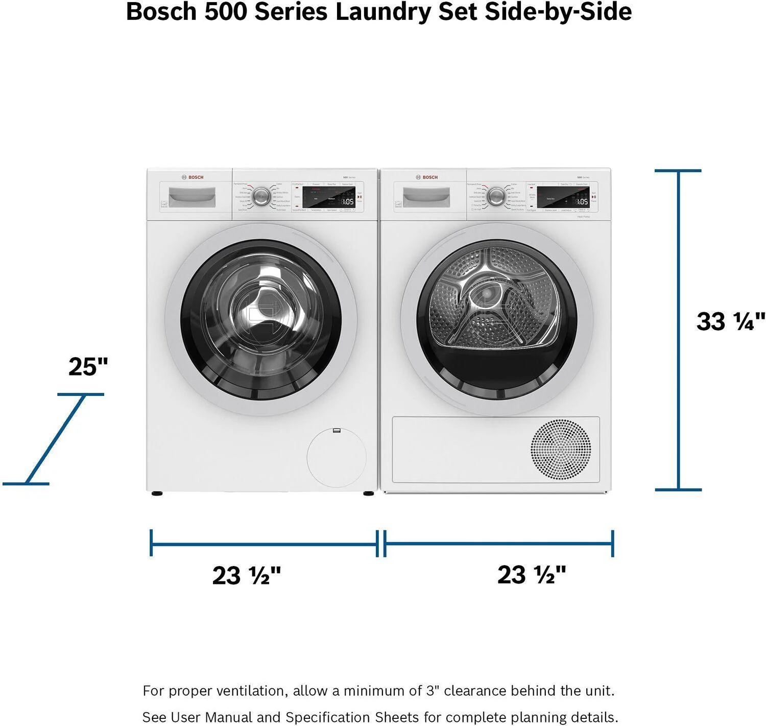 500 Series Compact Washer 1400 rpm WAW285H1UC - Image 3