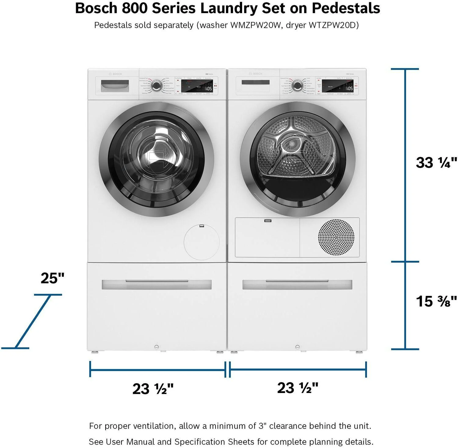Bosch 800 Series Compact Washer 1400 rpm WAW285H2UC - Image 12