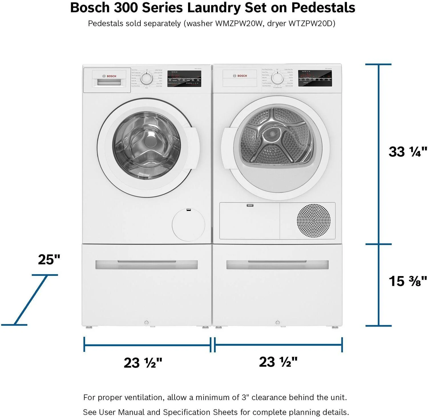 Bosch WTG86403UC 300 Series Compact Condensation Dryer - Image 5