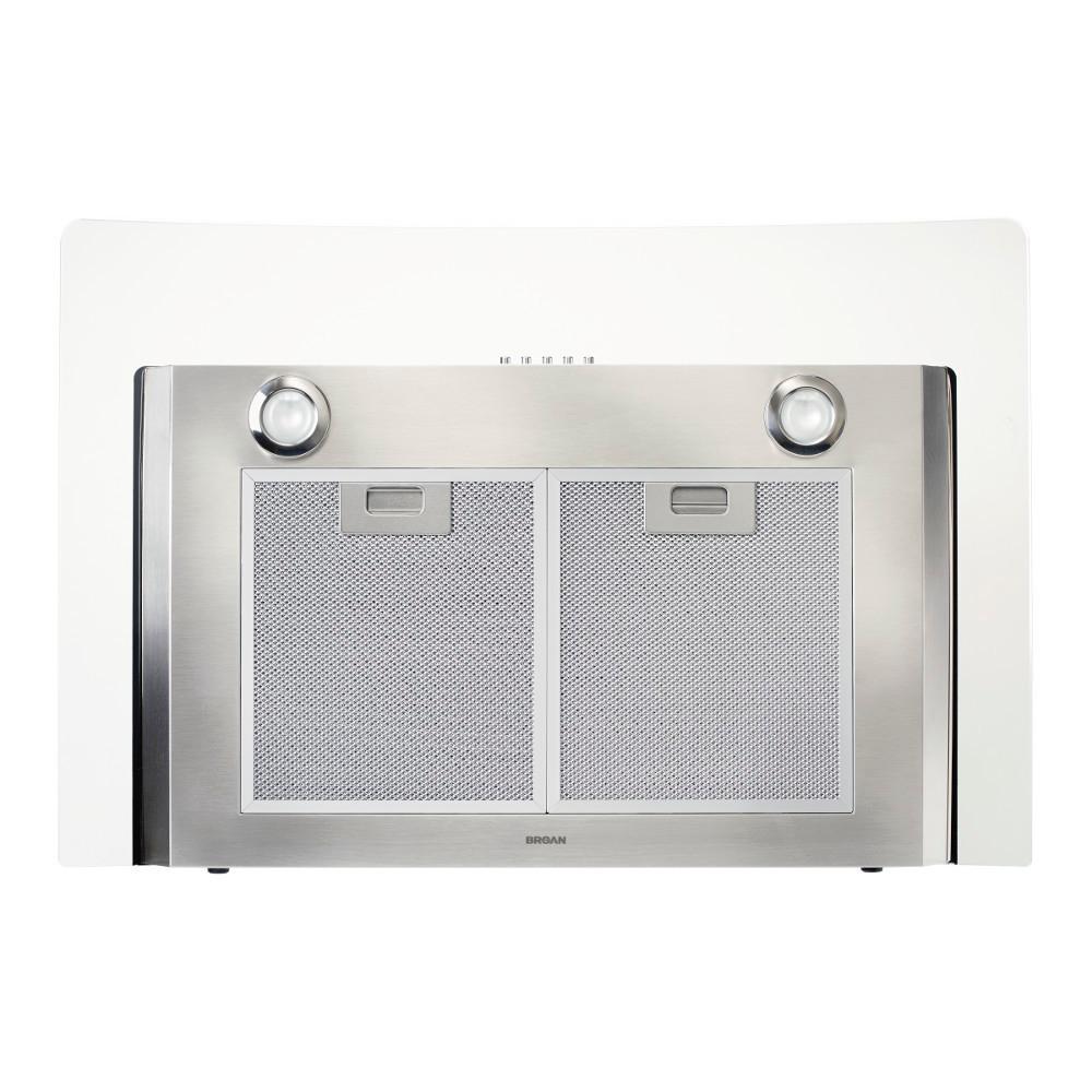 Broan® 30-Inch Arched Glass Wall Mount Chimney Range Hood w/ Light, Stainless Steel - Image 4