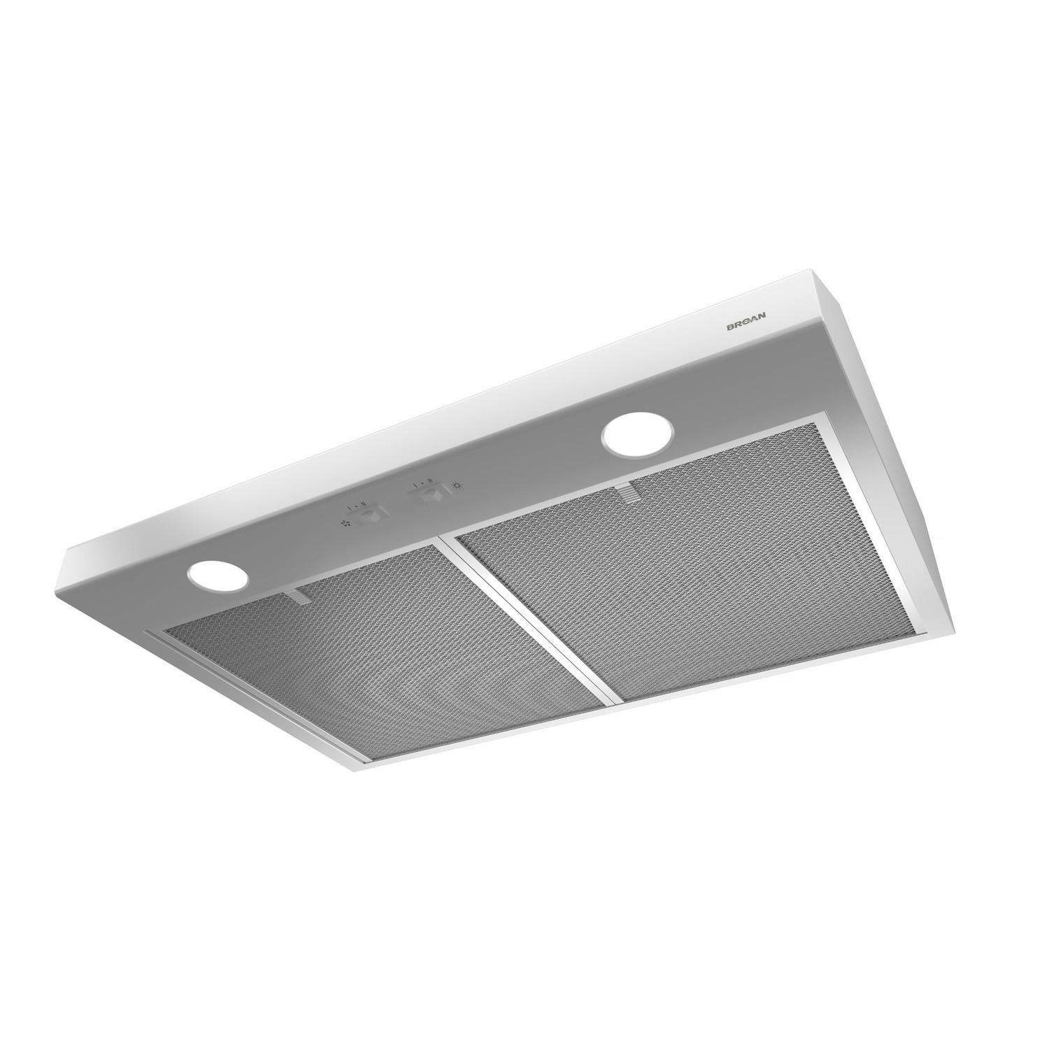 Broan BCSD142WW Glacier 42-Inch 300 Max Blower CFM 5 Sones White Range Hood - Image 3