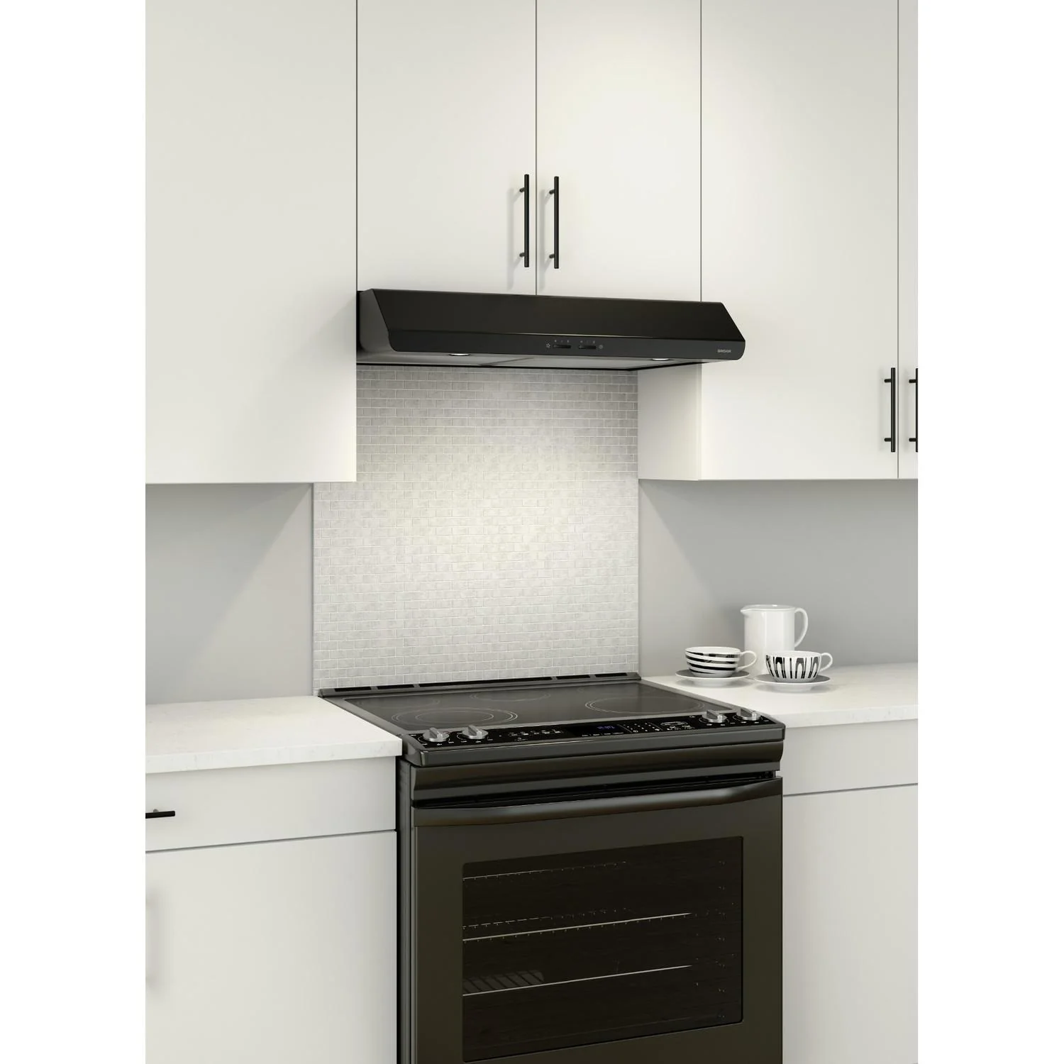 BKSH130BL Broan 30-Inch 300 Max Blower CFM 5.0 Sones Black Range Hood - Image 2