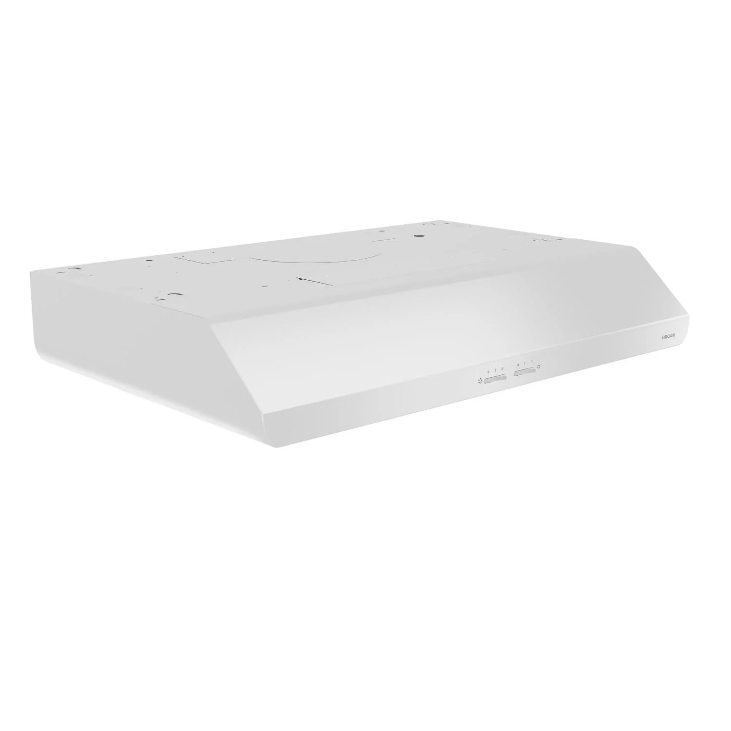 Broan 30-Inch 300 Max Blower CFM 5.0 Sones White Range Hood - Image 3