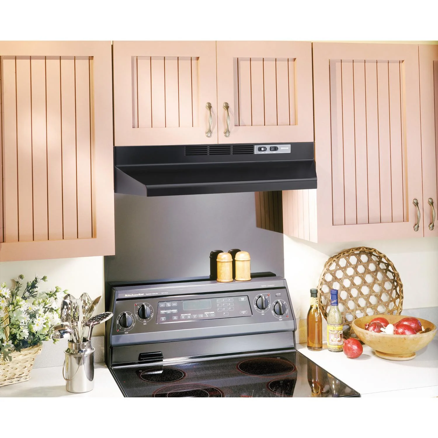BUEZ130BL Broan® 30-Inch Ductless Under-Cabinet Range Hood w/ Easy Install System, Black - Image 2