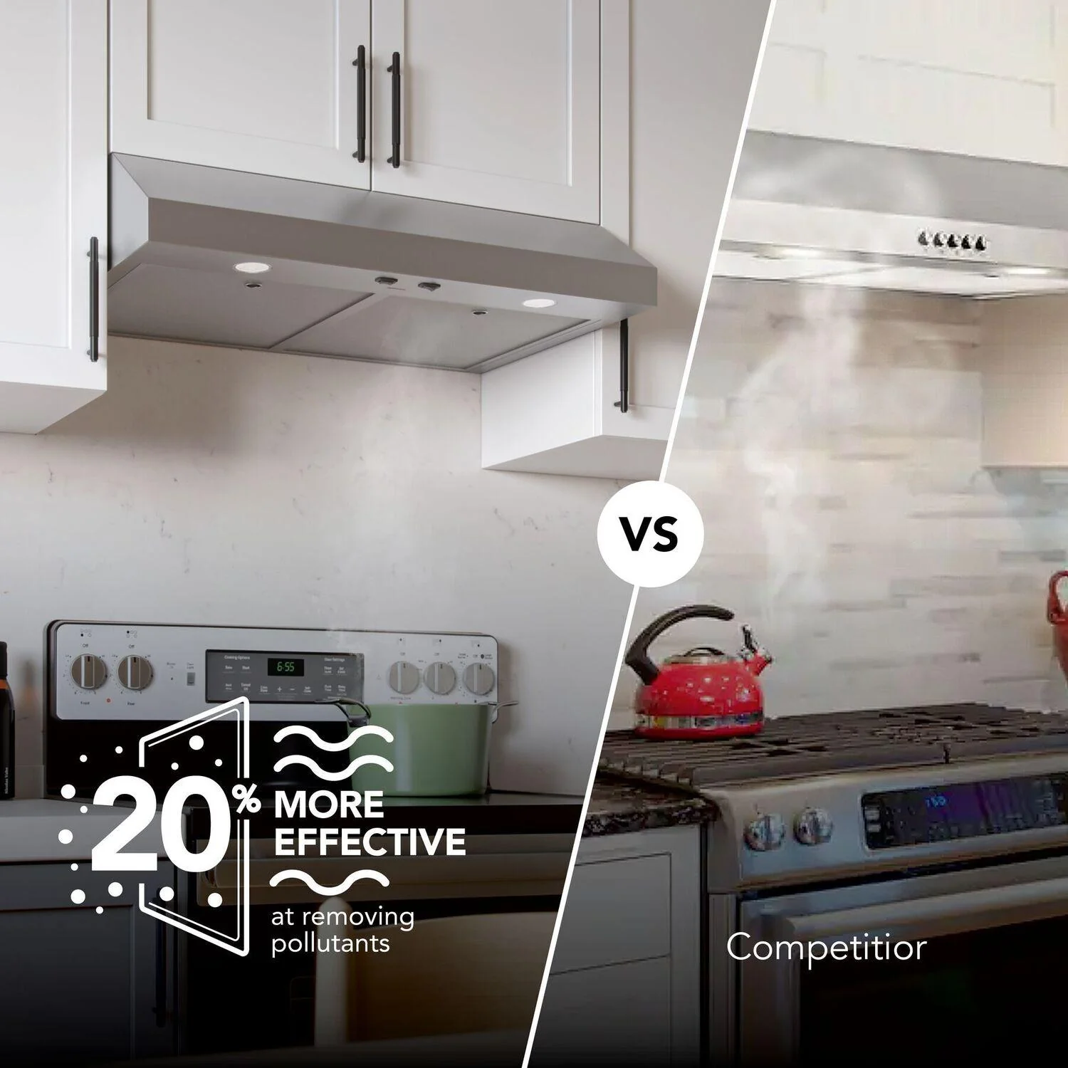GLA1303SS Broan-NuTone 30-Inch Under Cabinet Range Hood, ENERGY STAR, 350 Max Blower CFM, Stainless Steel - Image 3