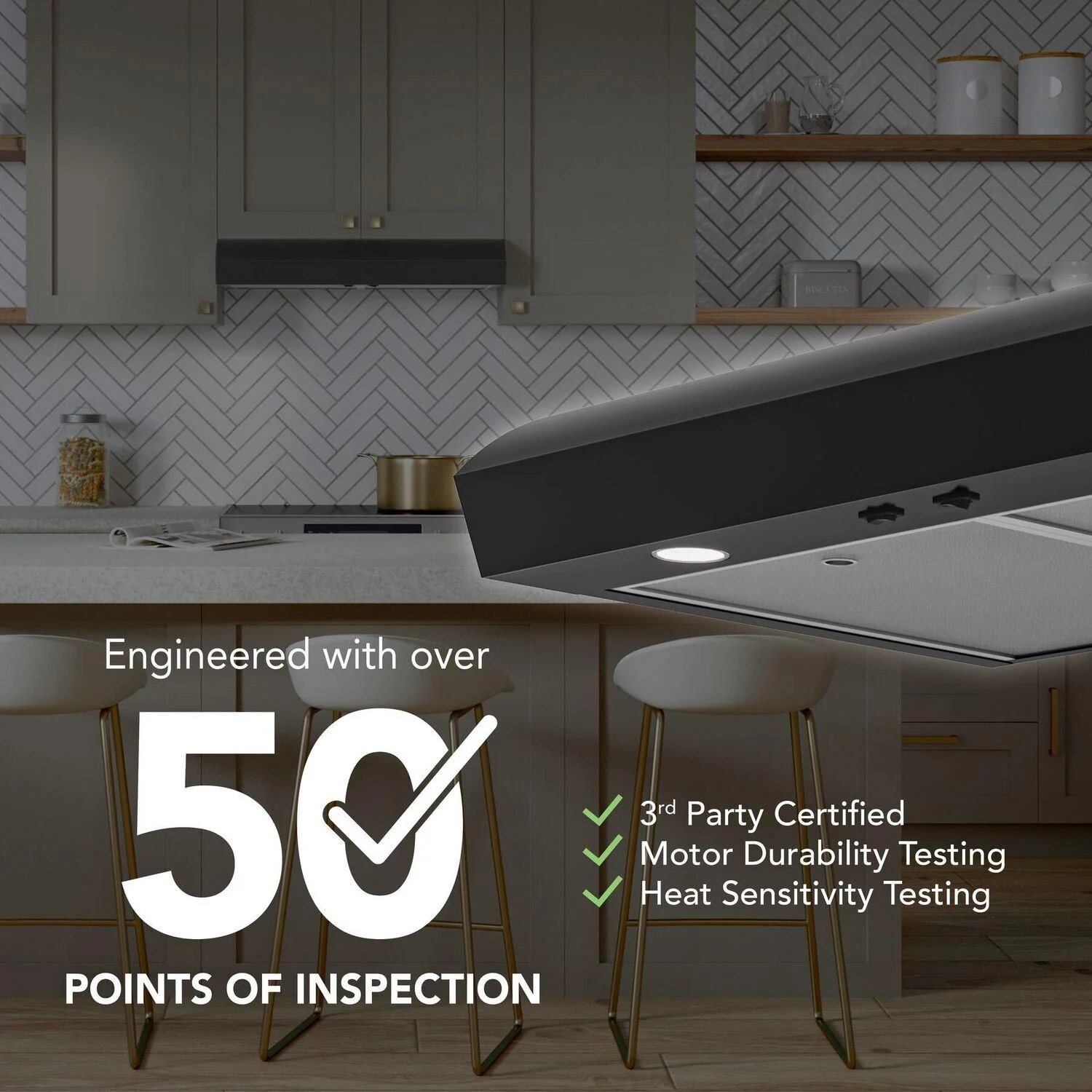 MTR2303WW Broan-NuTone 30-Inch Under Cabinet Range Hood, ENERGY STAR, 350 Max Blower CFM, White - Image 5