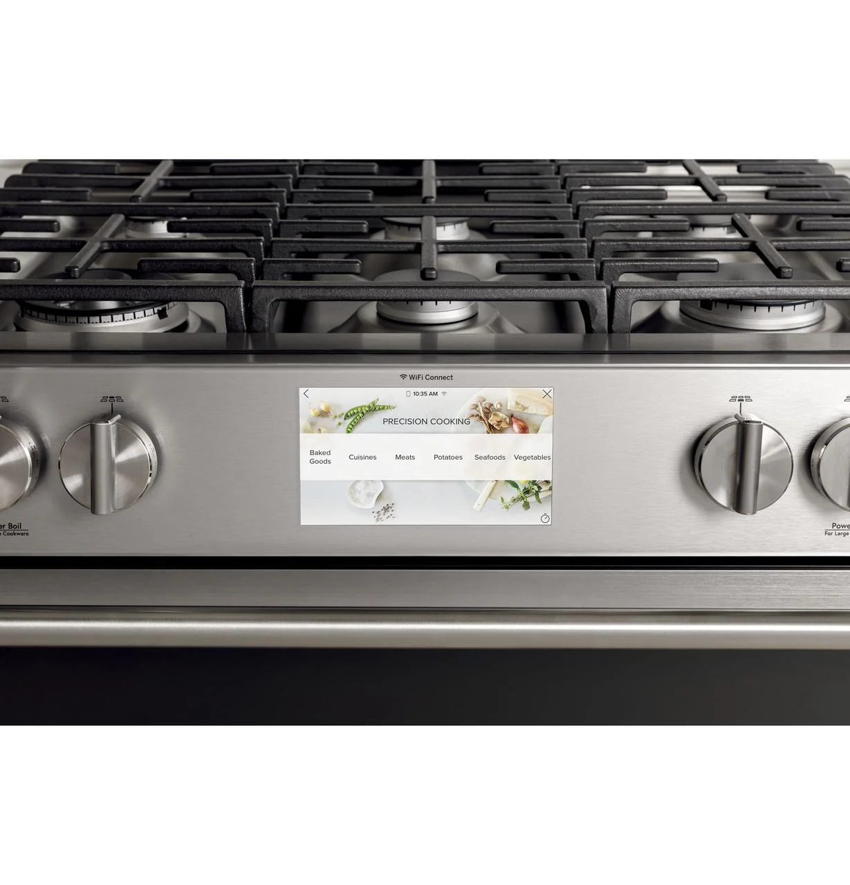Caf(eback)™ 30" Smart Slide-In, Front-Control, Dual-Fuel, Double-Oven Range with Convection in Platinum Glass - Image 21