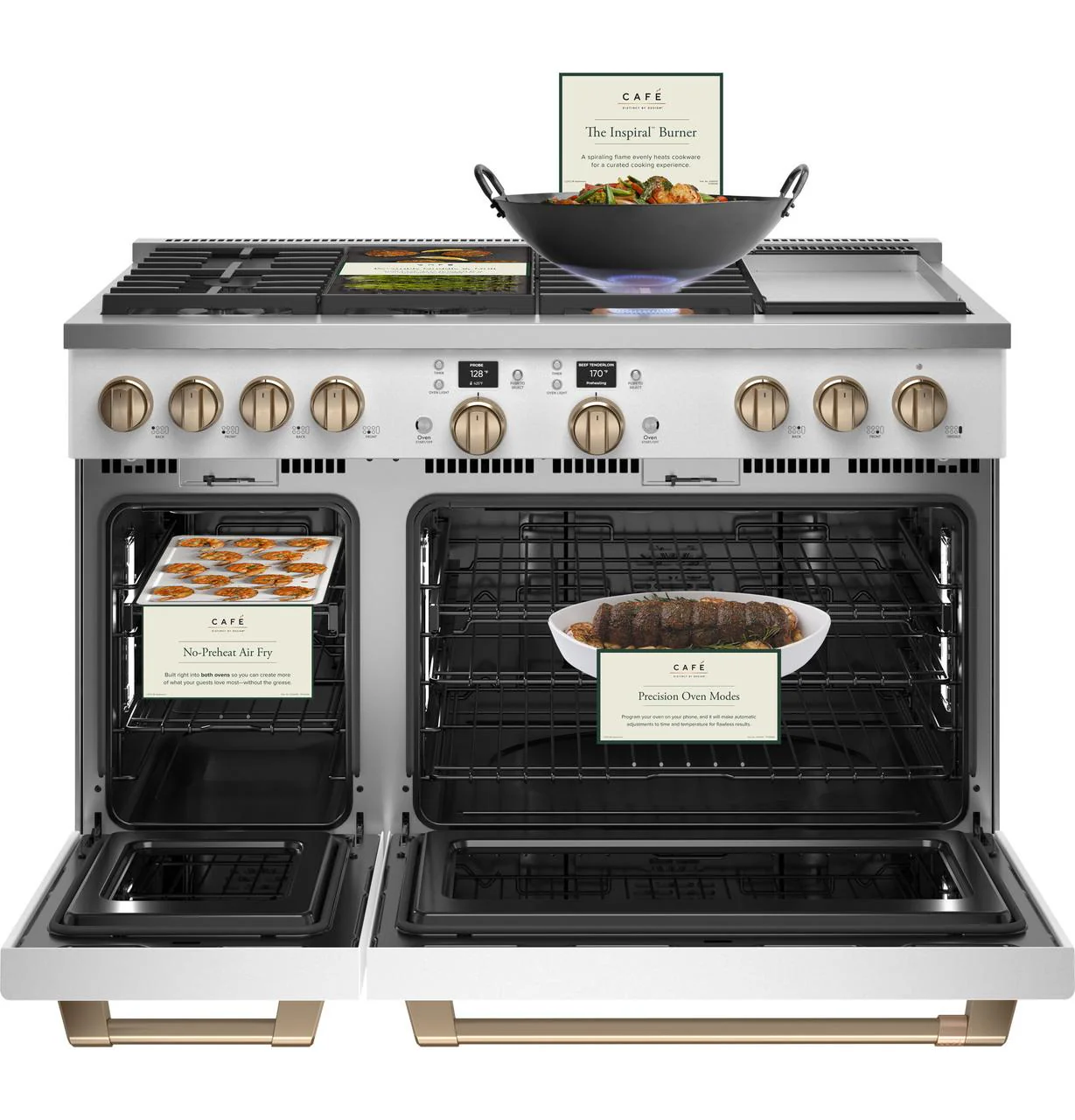 Cafe C2Y486P4TW2 CAF(EBACK)™ 48" Smart Dual-Fuel Commercial-Style Range with 6 Burners and Griddle (Natural Gas) - Image 39