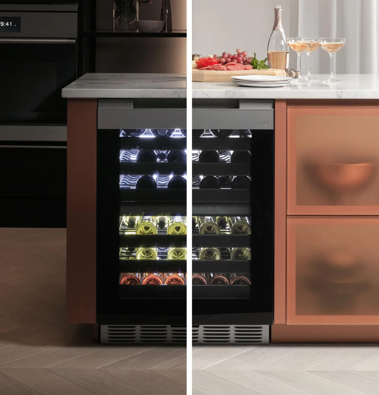Cafe CCR06DM2PS5 Caf(eback)™ Wine Center in Platinum Glass - Image 10