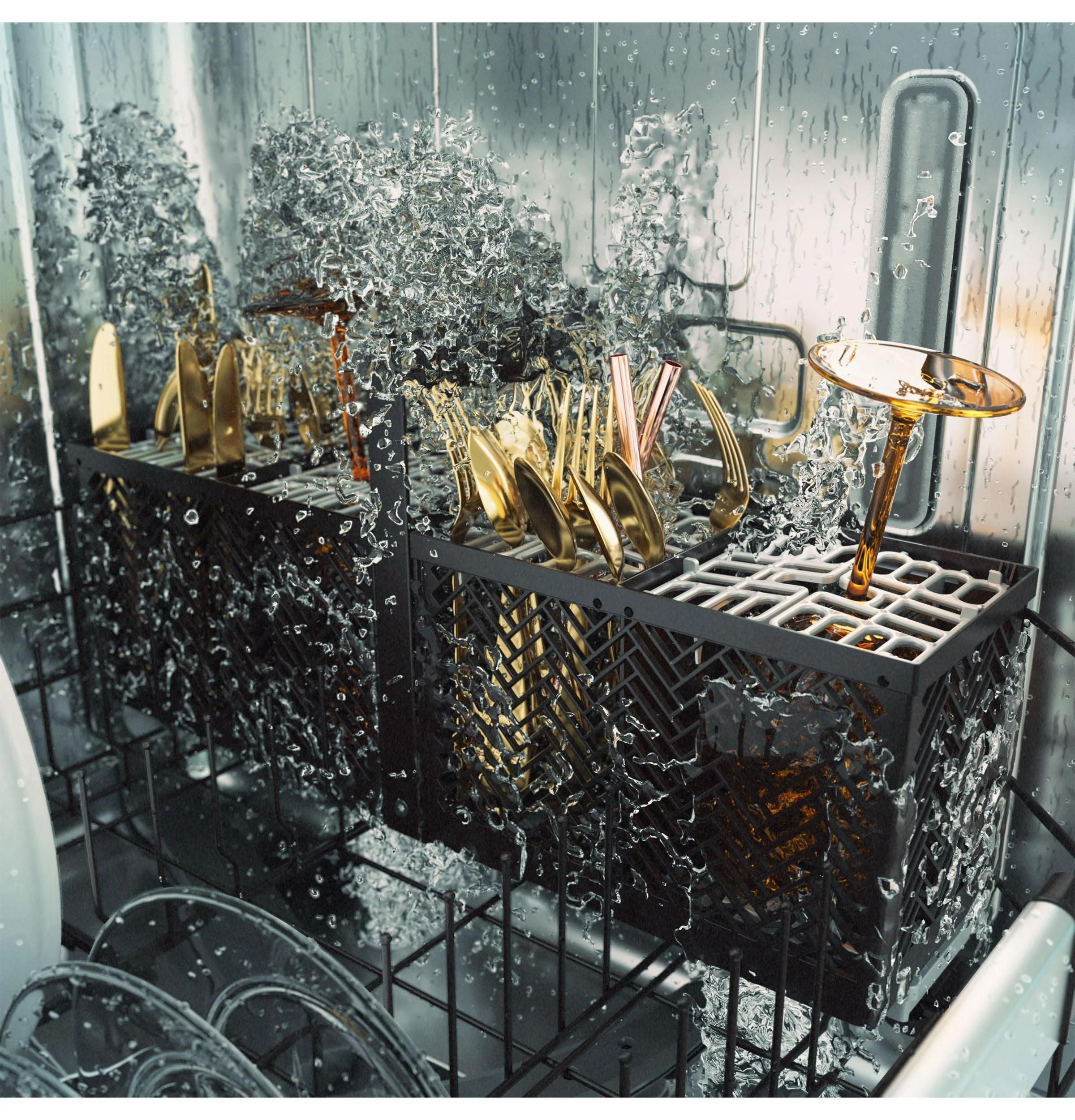 Cafe CDT888P3VD1 CAF(EBACK)™ CustomFit ENERGY STAR Stainless Interior Smart Dishwasher with Ultra Wash Top Rack and Dual Convection Ultra Dry, LED Lights, 39 dBA - Image 28
