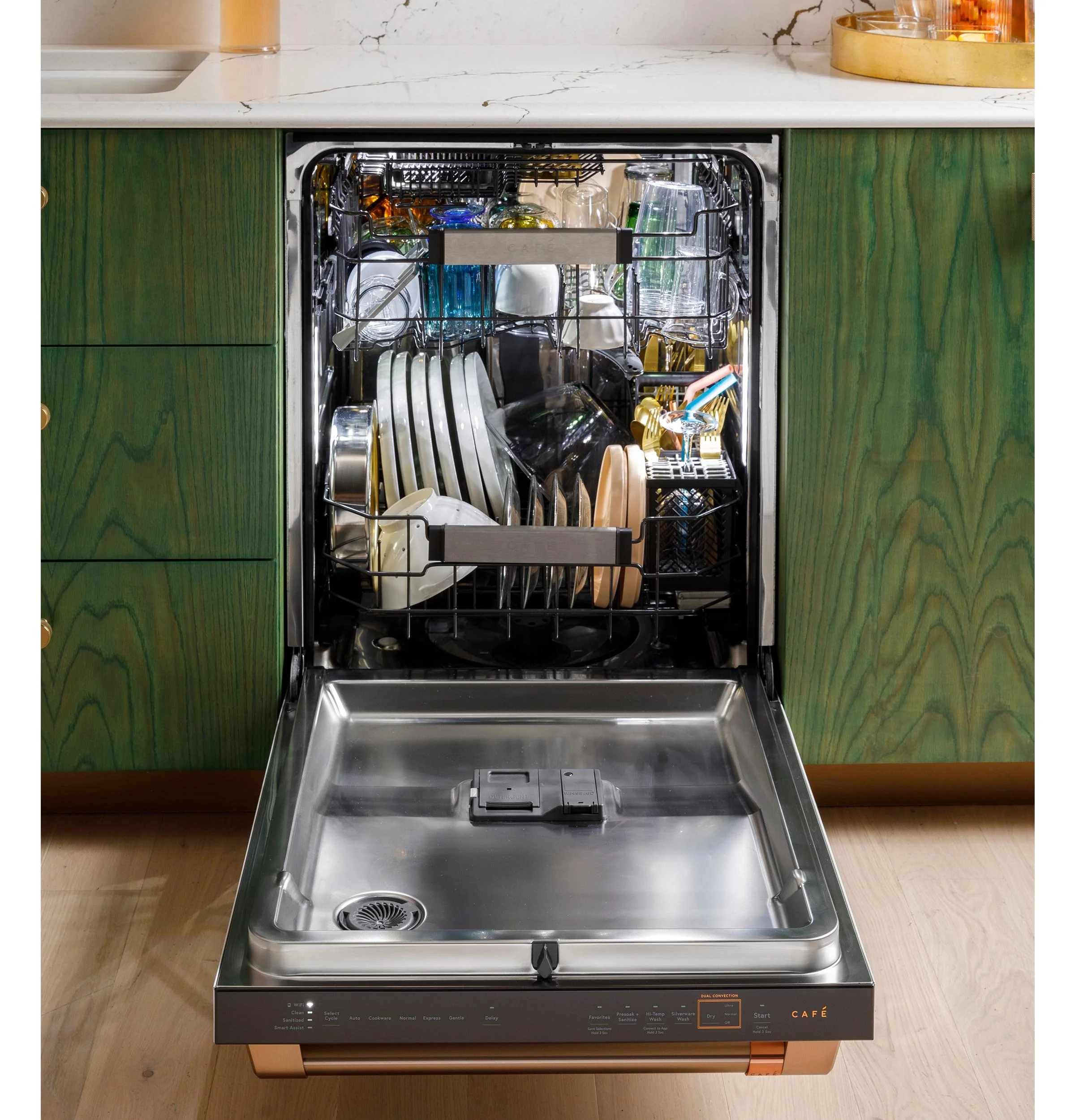 Cafe CDT888P4VW2 CAF(EBACK)™ CustomFit ENERGY STAR Stainless Interior Smart Dishwasher with Ultra Wash Top Rack and Dual Convection Ultra Dry, LED Lights, 39 dBA - Image 25