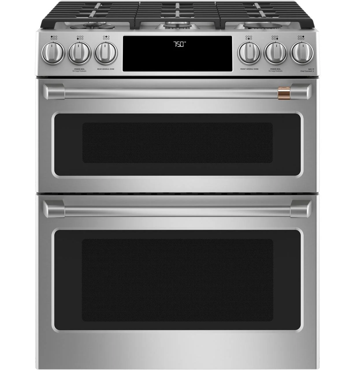 Cafe CGS750P2MS1 CAF(EBACK)™ 30" Smart Slide-In, Front-Control, Gas Double-Oven Range with Convection - Image 2