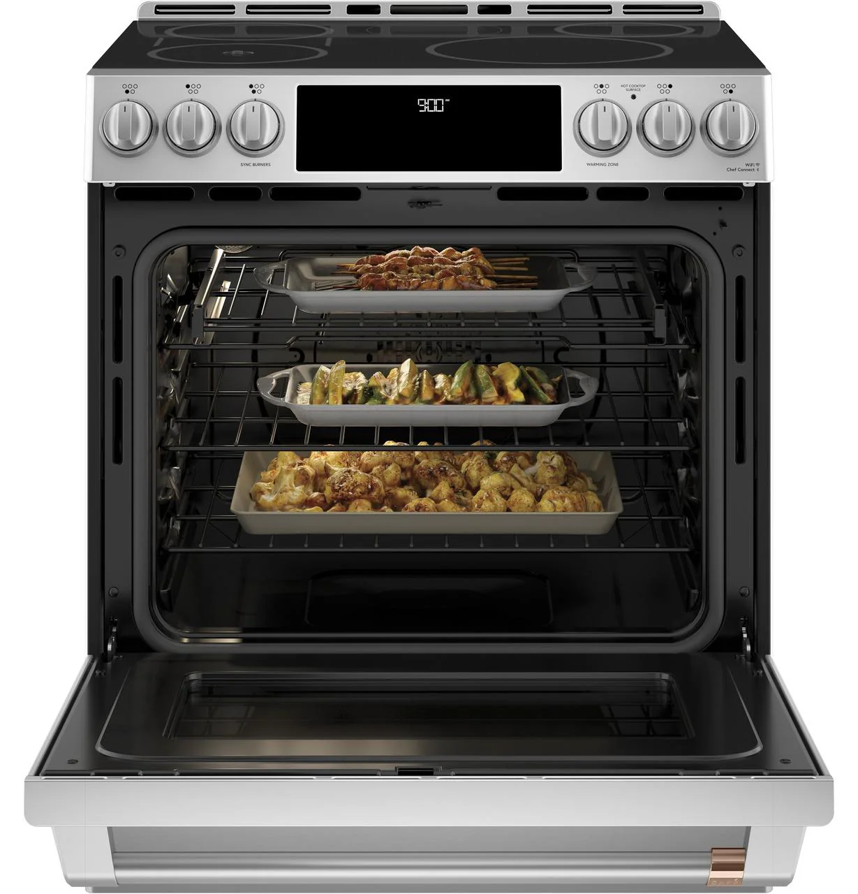 Cafe CHS90XP2MS1 CAF(EBACK)™ 30" Smart Slide-In, Front-Control, Induction and Convection Range with In-Oven Camera - Image 4