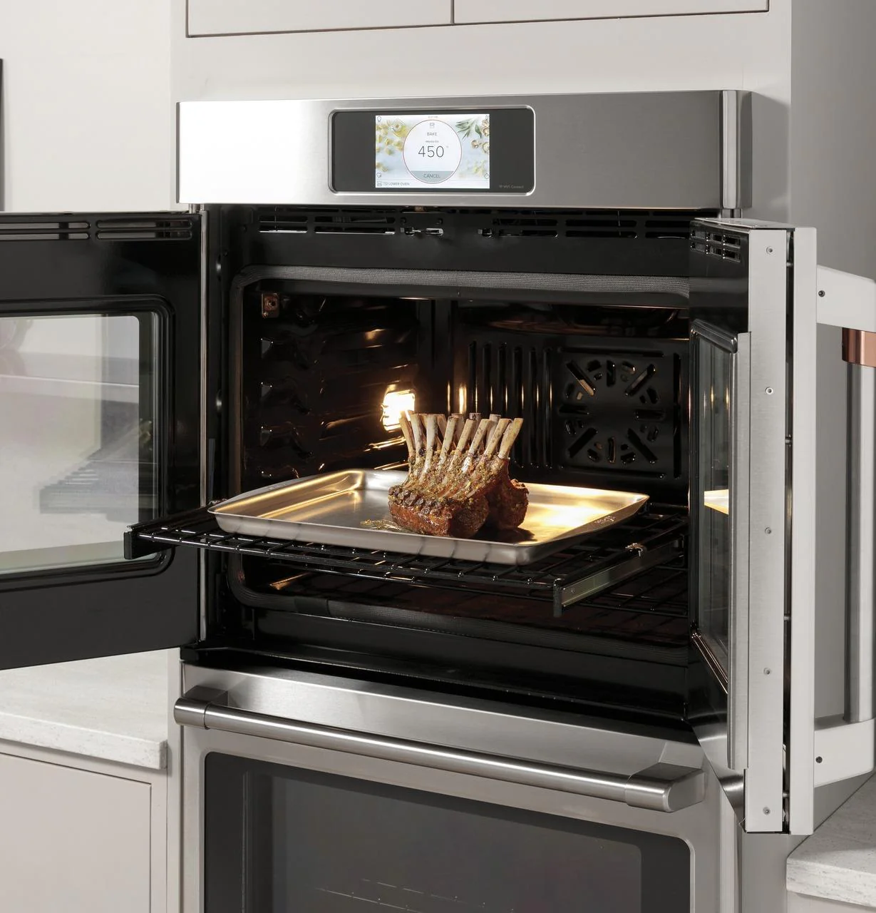 Cafe CTD90FP4NW2 CAF(EBACK)™ Professional Series 30" Smart Built-In Convection French-Door Double Wall Oven - Image 6