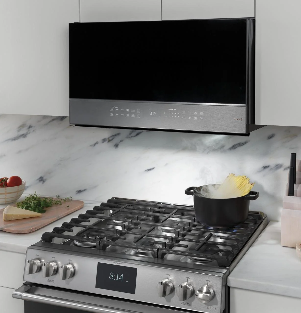 Cafe CVM721M2NS5 CAF(EBACK)™ 2.1 Cu. Ft. Smart Over-the-Range Microwave Oven in Platinum Glass - Image 6