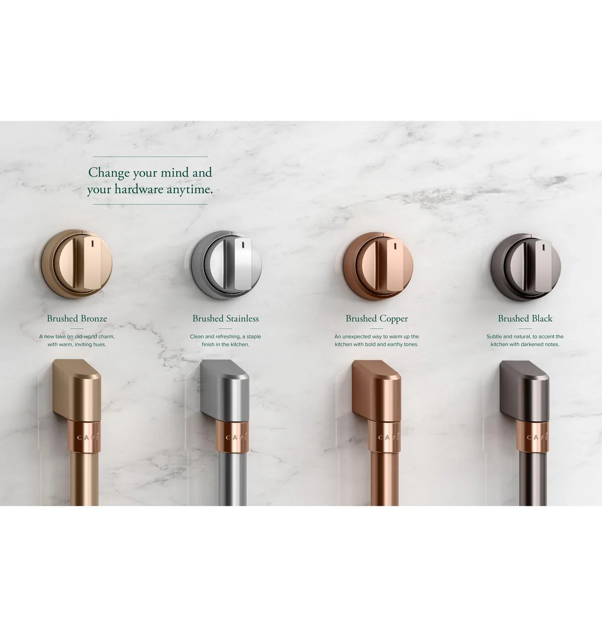 Cafe CXFCEHKPMCU CAF(EBACK)™ Front Control Electric Knobs and Handles - Brushed Copper - Image 9