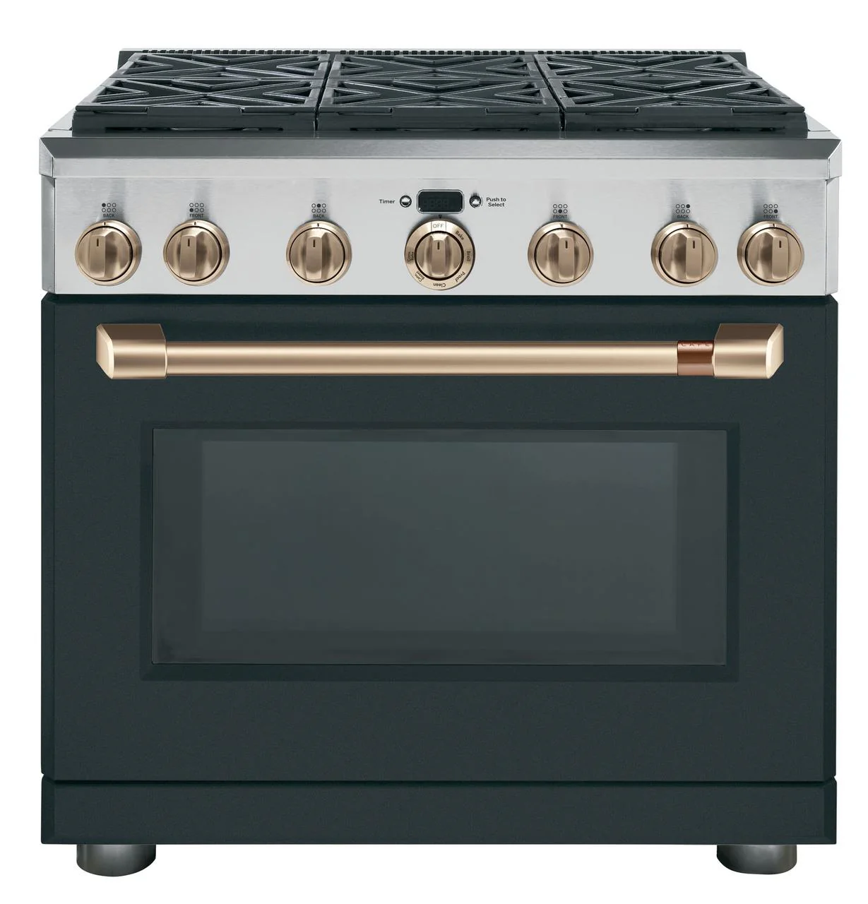 Cafe CXPR6HKPMBZ CAF(EBACK)™ 36" Brushed Bronze Handle & Knob Set for Pro Range and Rangetop - Image 4